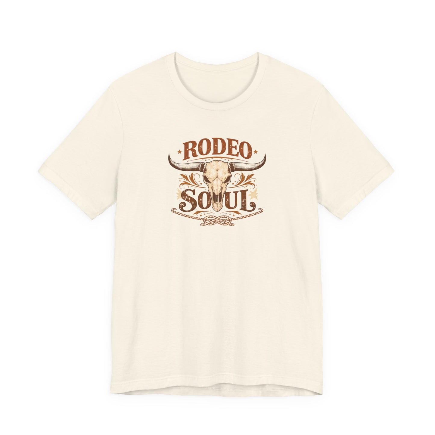 Rodeo Soul T-Shirt — Western Longhorn Skull Graphic Tee