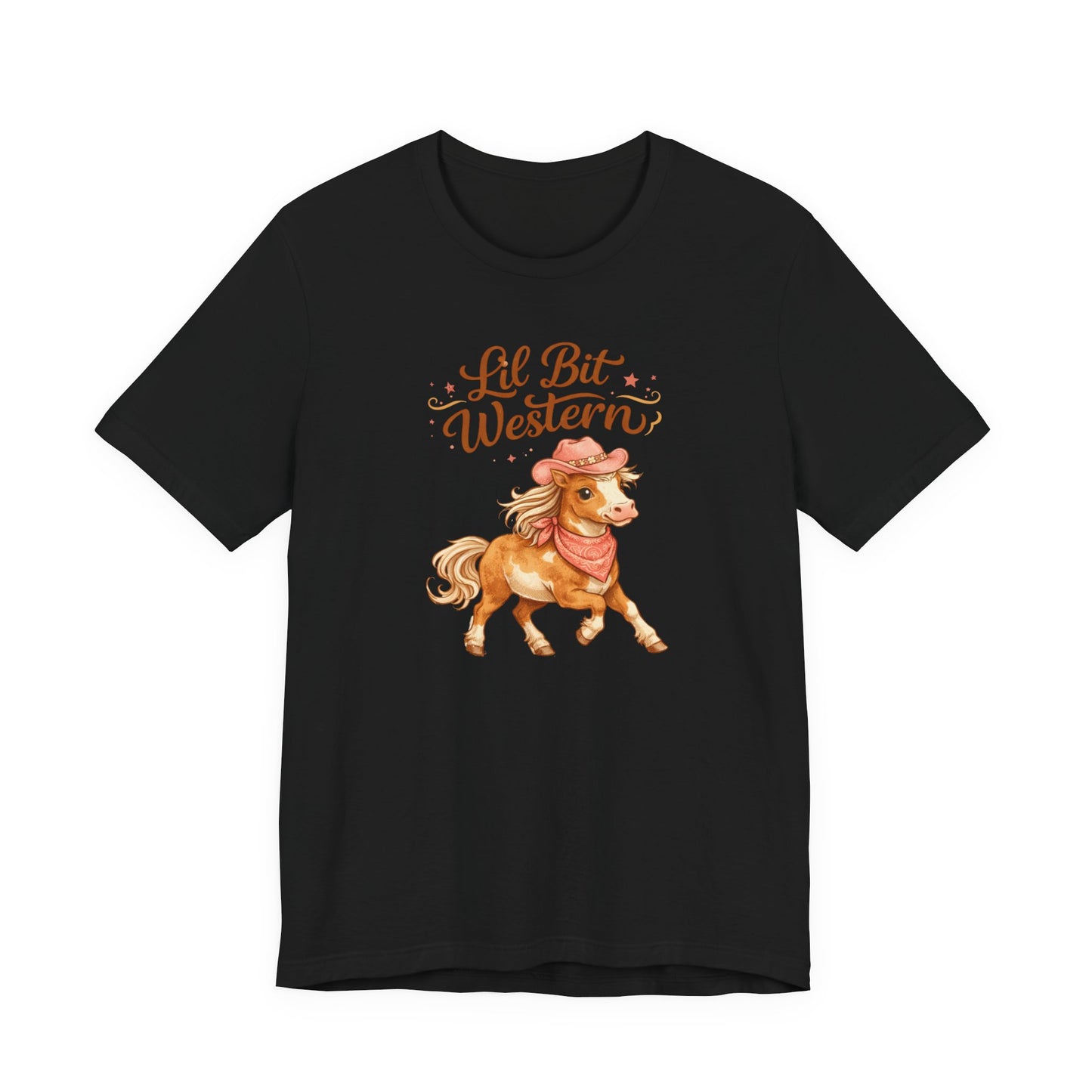 Pony Cowgirl Graphic T-Shirt— "Lil' Bit Western"