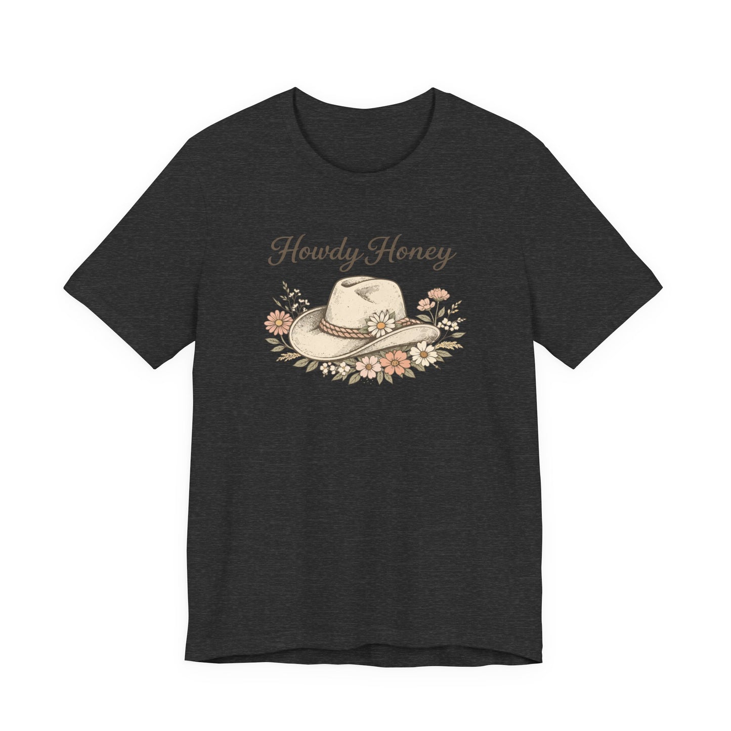Howdy Honey T-Shirt — Floral Cowboy Hat Graphic T-Shirt