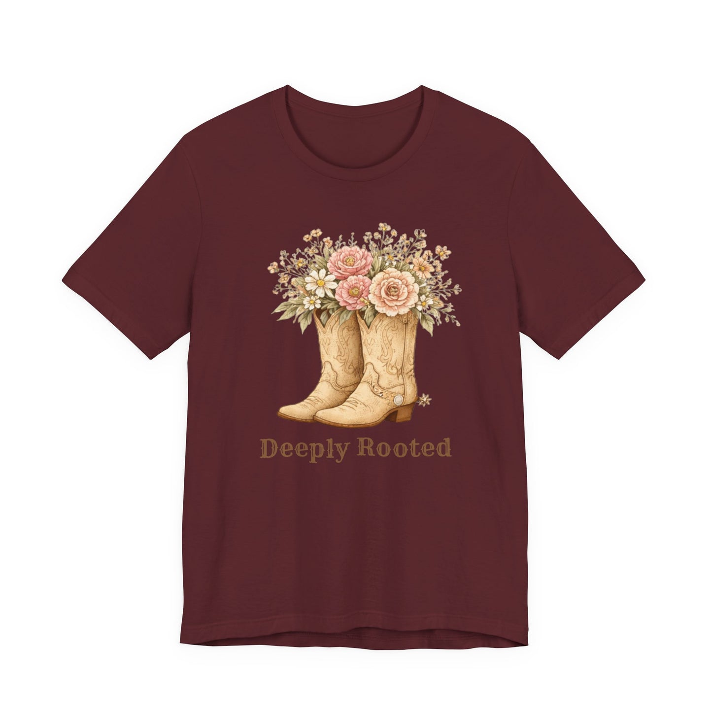 Deeply Rooted Floral Cowboy Boots T-Shirt