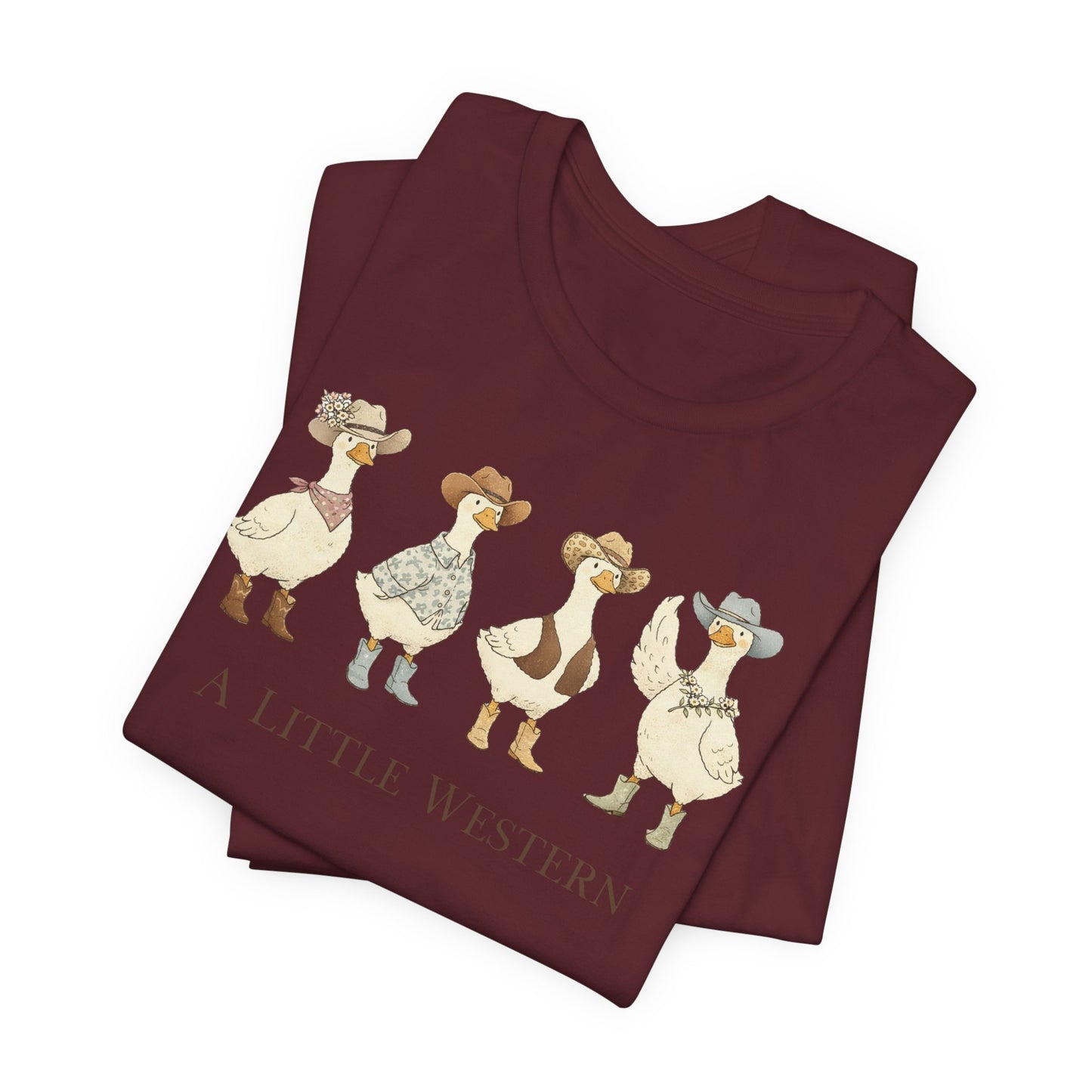 Country Ducks Graphic T-Shirt - 'A Little Western'