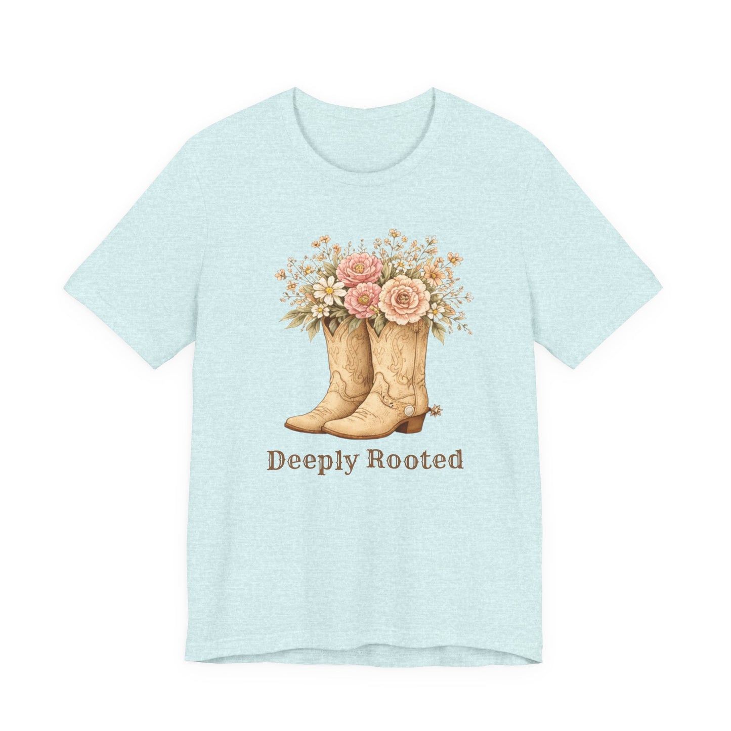 Deeply Rooted Floral Cowboy Boots T-Shirt
