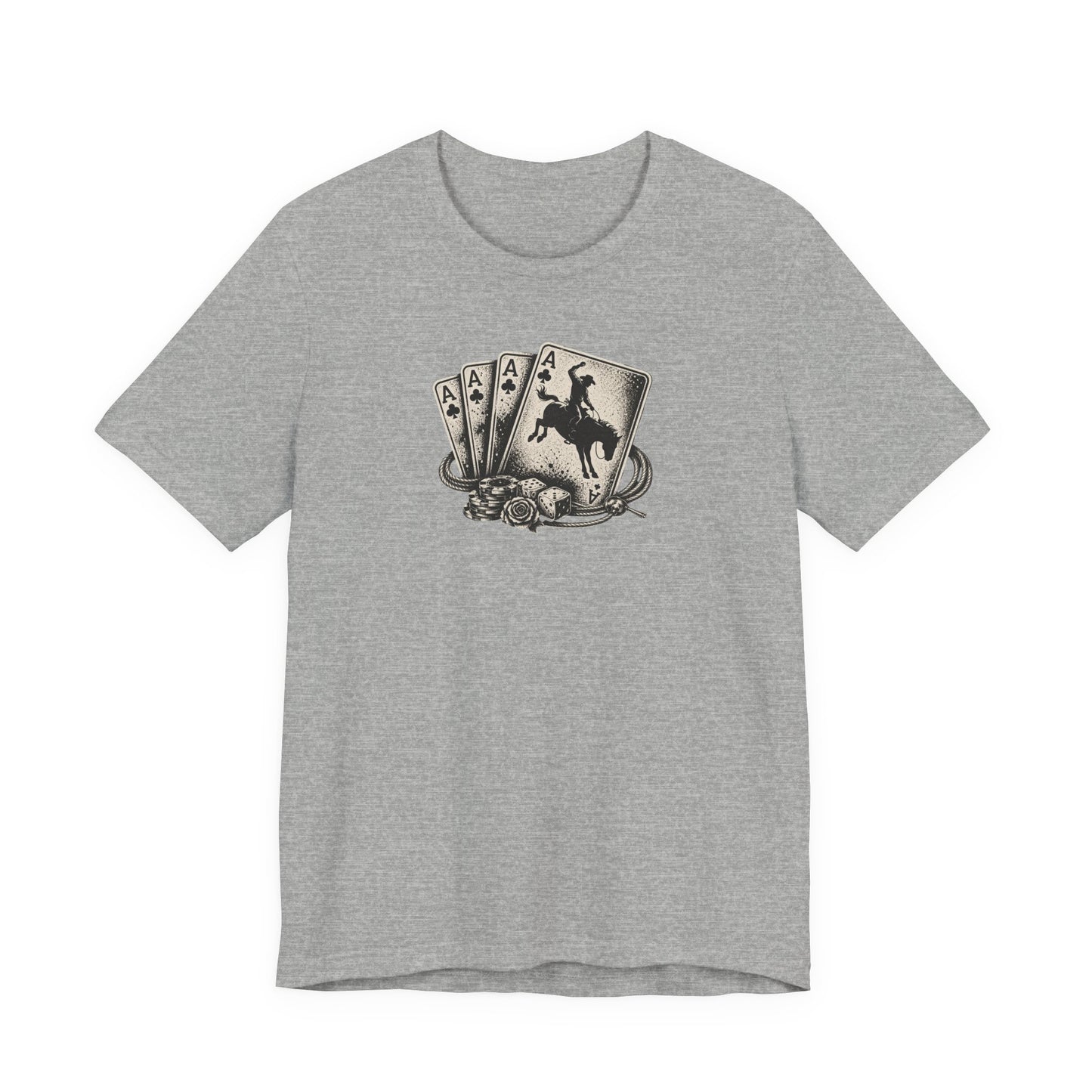 Western Rodeo Playing Cards T-Shirt– Vintage Cowboy Ace