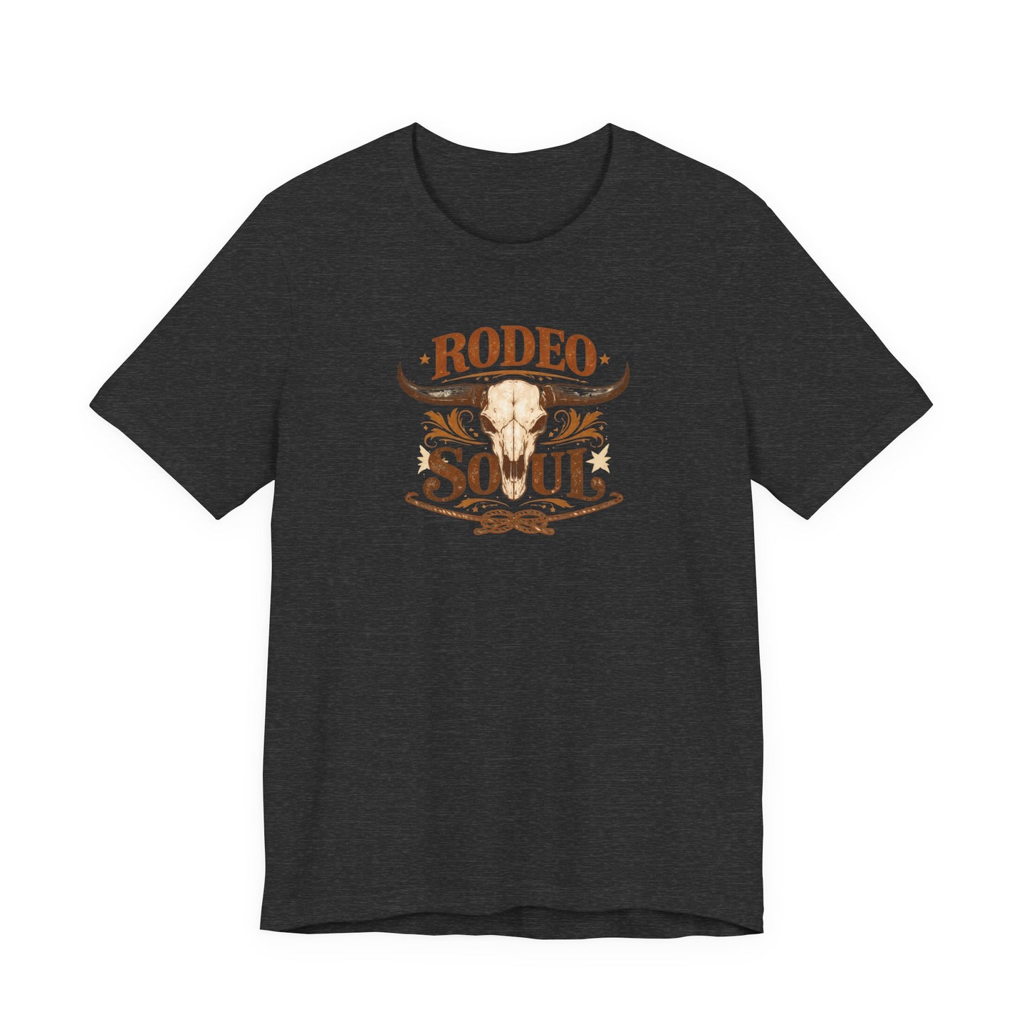 Rodeo Soul T-Shirt — Western Longhorn Skull Graphic Tee