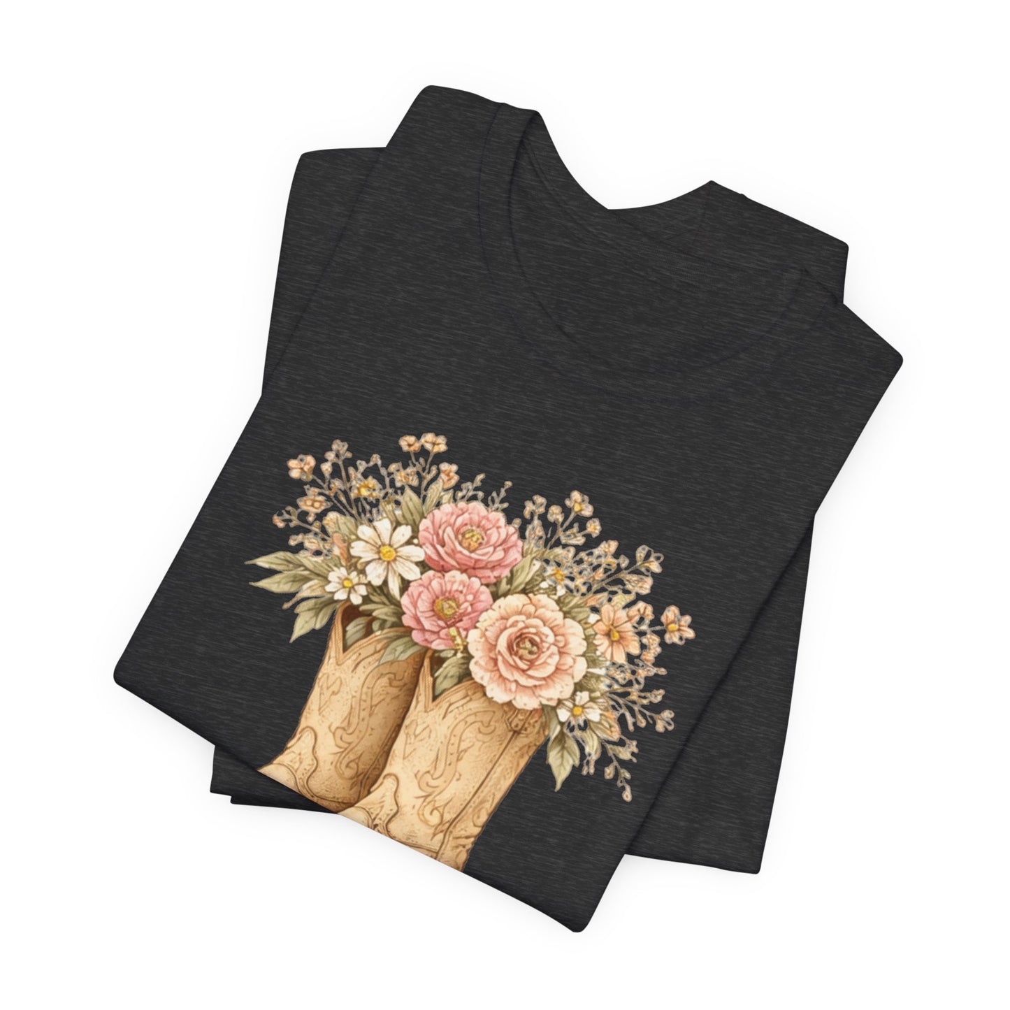 Deeply Rooted Floral Cowboy Boots T-Shirt