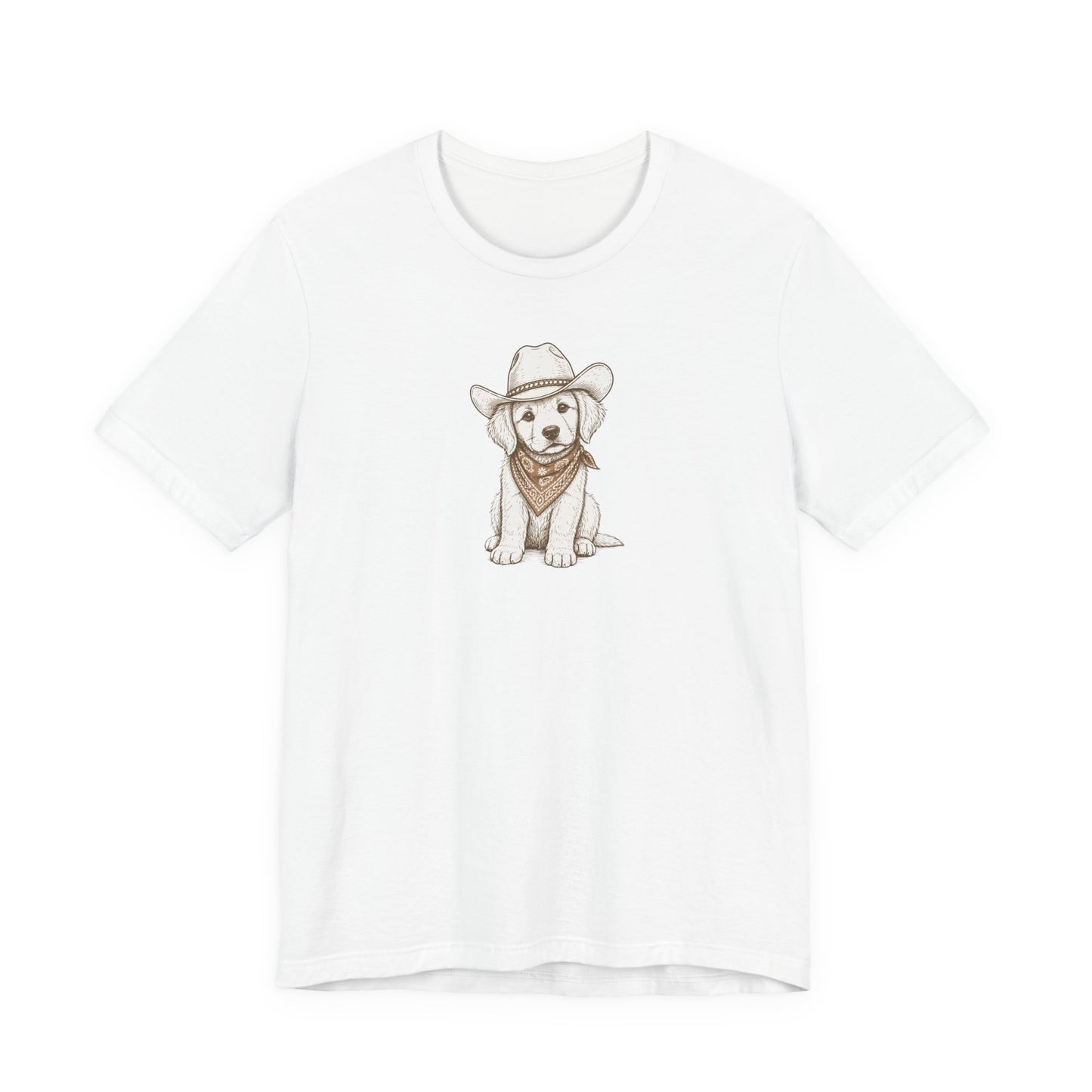 Cowboy Puppy T-Shirt — Cute Dog in Cowboy Hat & Bandana Tee
