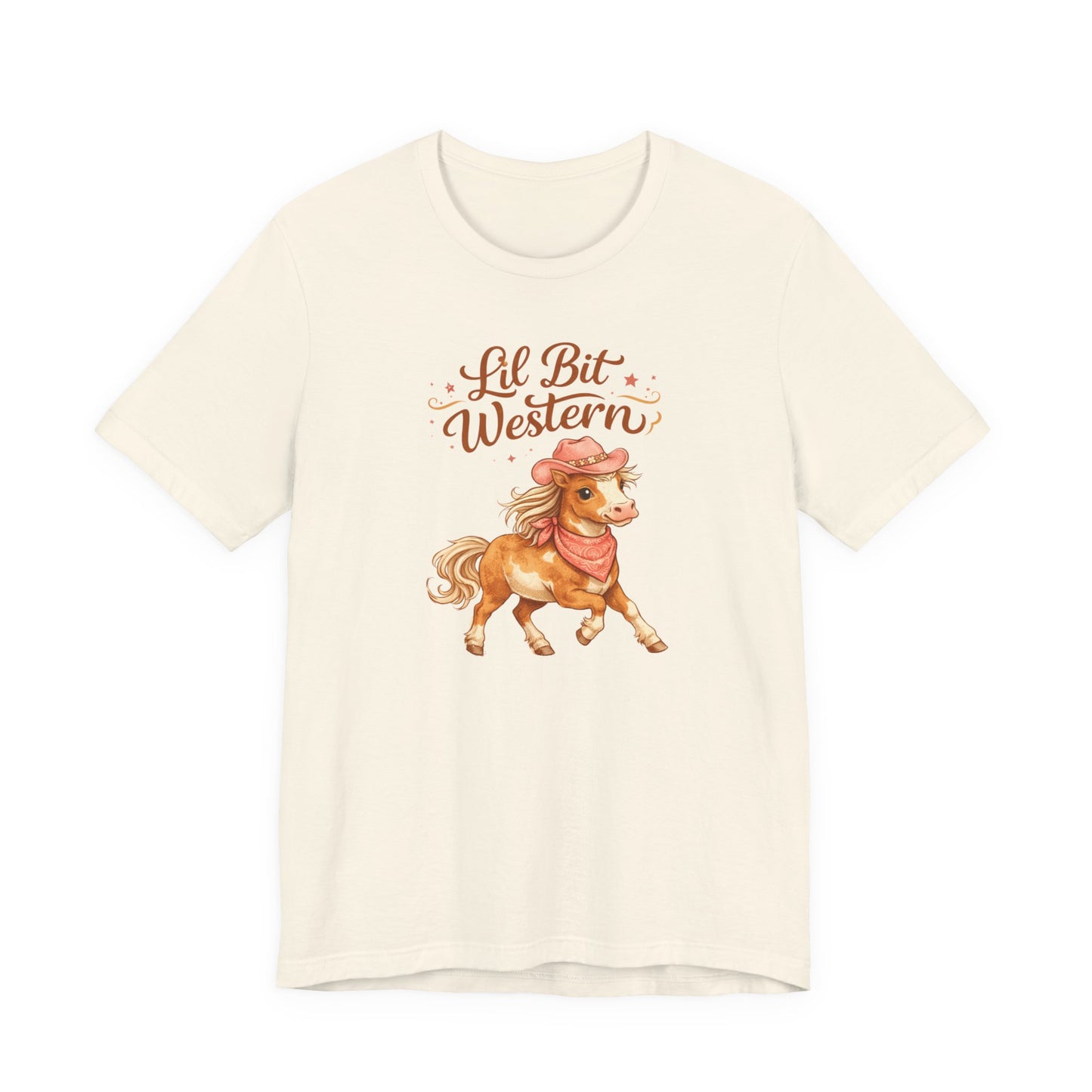 Pony Cowgirl Graphic T-Shirt— "Lil' Bit Western"