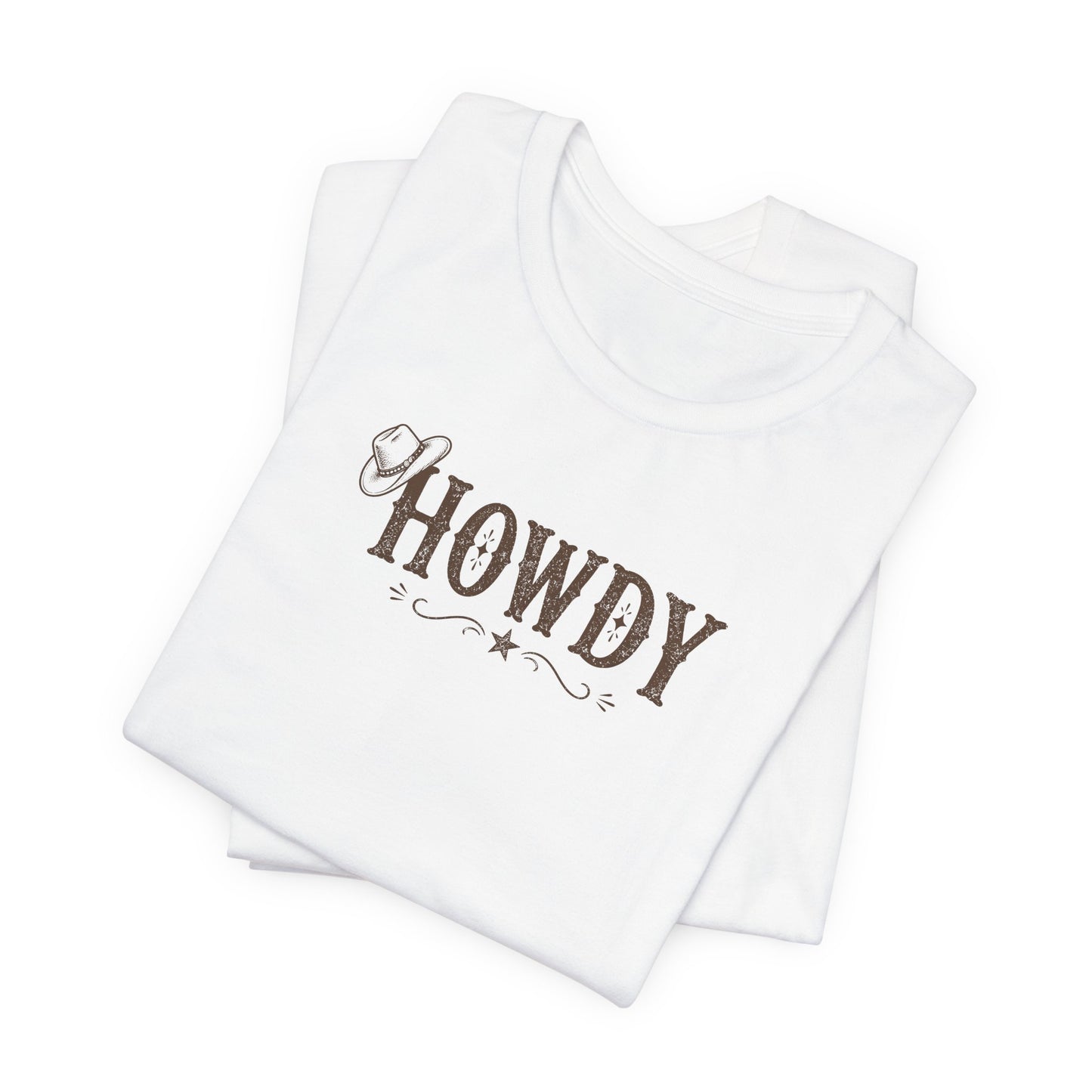 Howdy Western Graphic T‑Shirt— Vintage Cowboy Greeting T‑Shirt