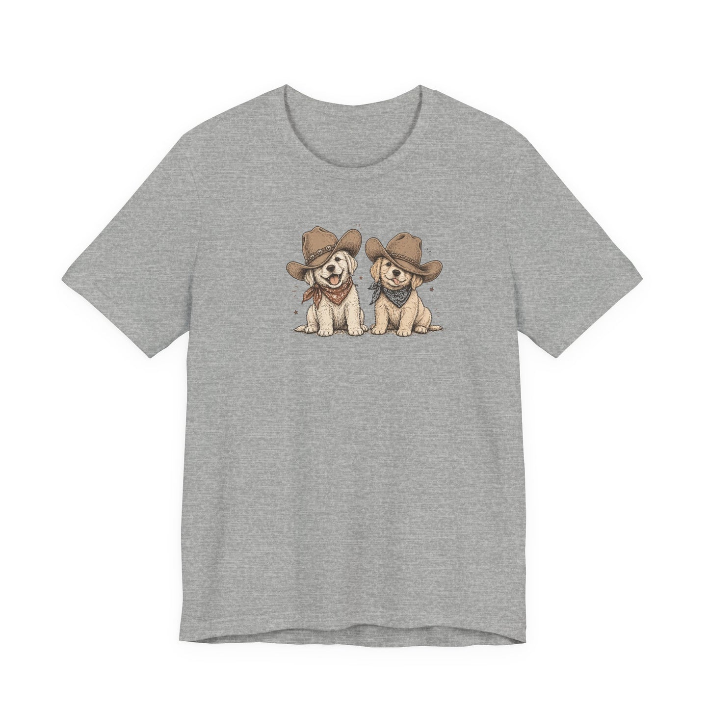 Cute Cowboy Puppies T-Shirt – Western Puppy Graphic Tee