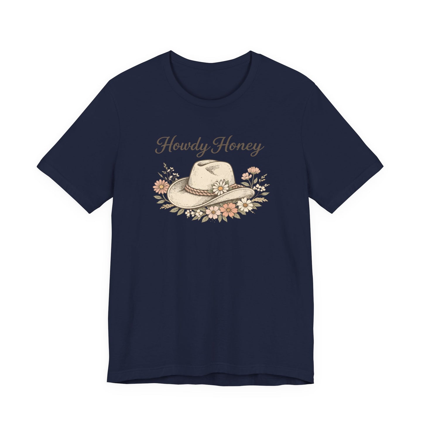 Howdy Honey T-Shirt — Floral Cowboy Hat Graphic T-Shirt