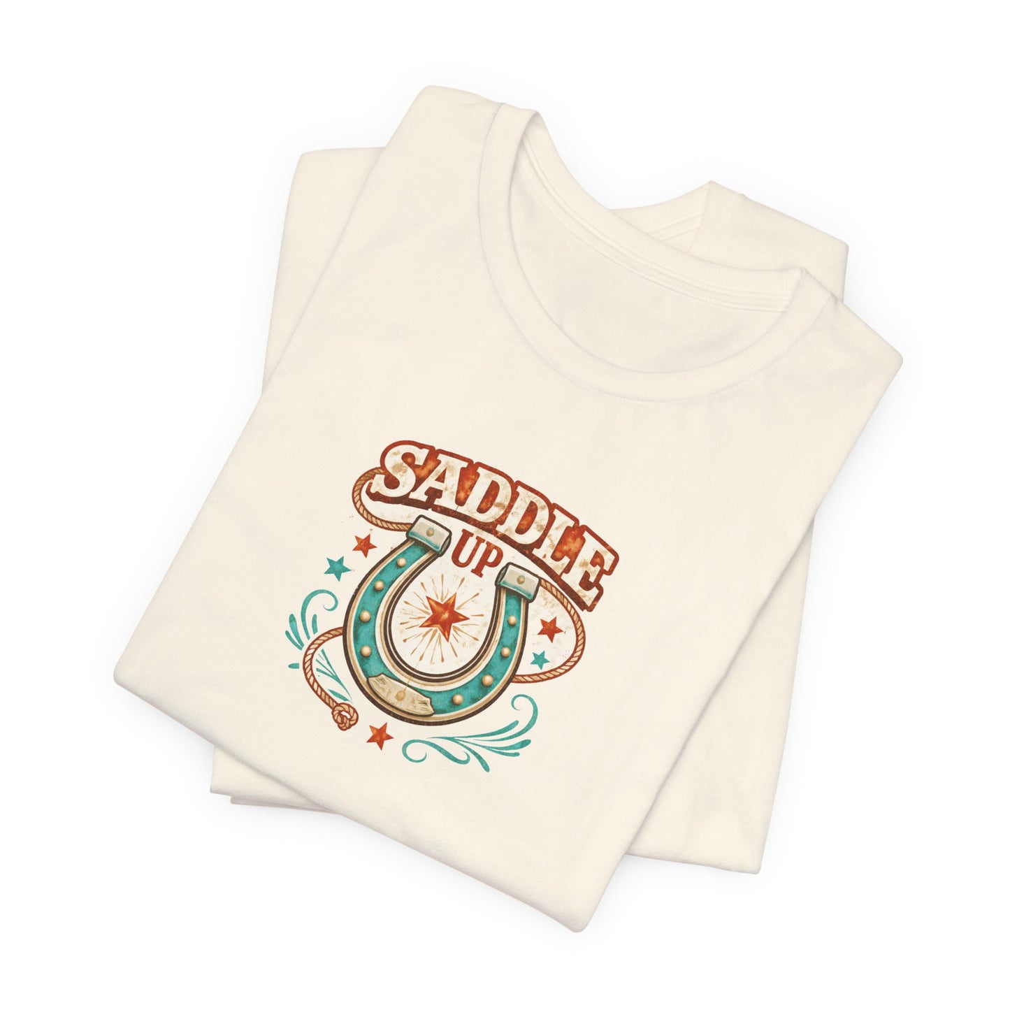 Saddle Up T-Shirt — Retro Horseshoe Western Tee