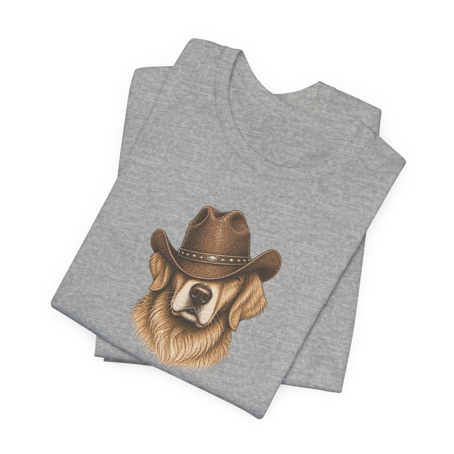 Cowboy Golden Retriever T‑Shirt — Dog Lover Western Tee