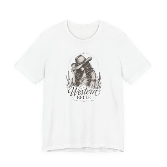 Western Belle T‑Shirt — Vintage Cowgirl Graphic Tee