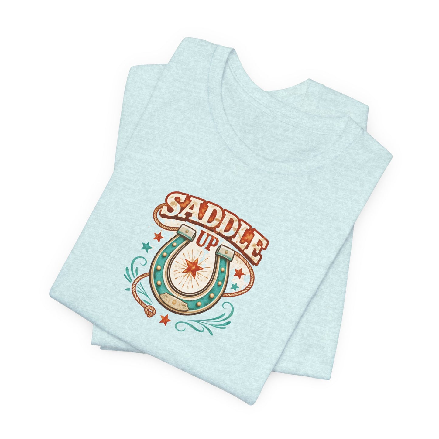 Saddle Up T-Shirt — Retro Horseshoe Western Tee