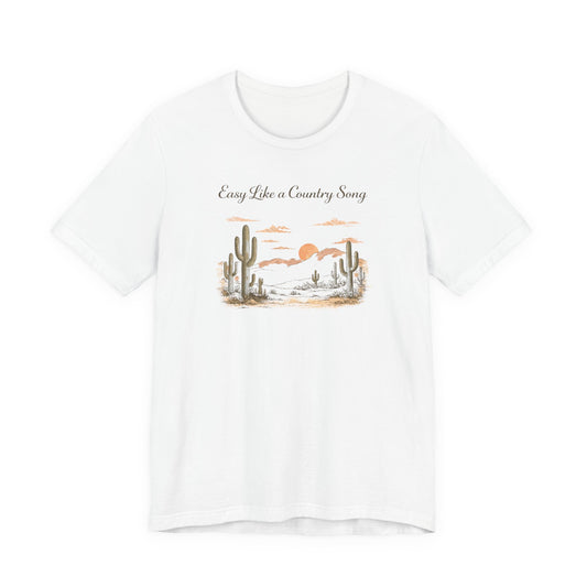 Country Sunset T-Shirt – "Easy Like a Country Song"