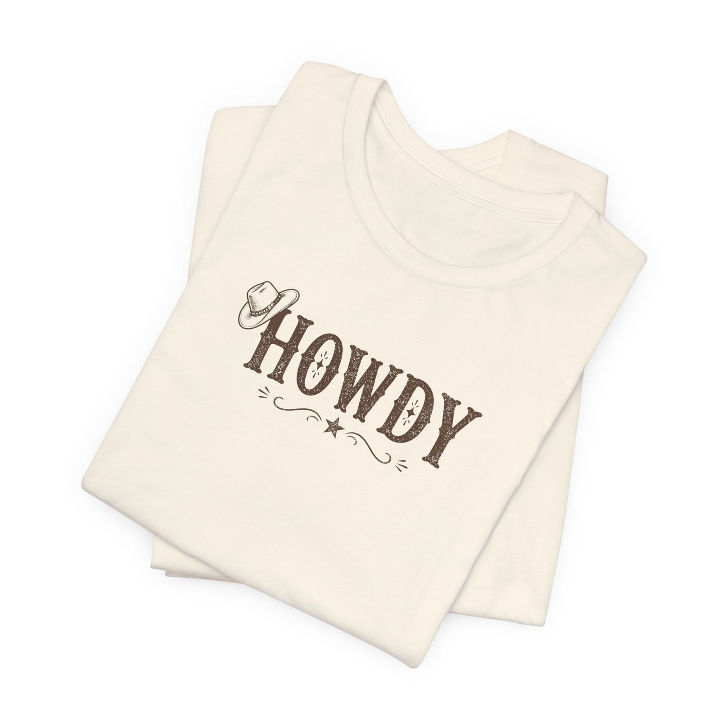 Howdy Western Graphic T‑Shirt— Vintage Cowboy Greeting T‑Shirt