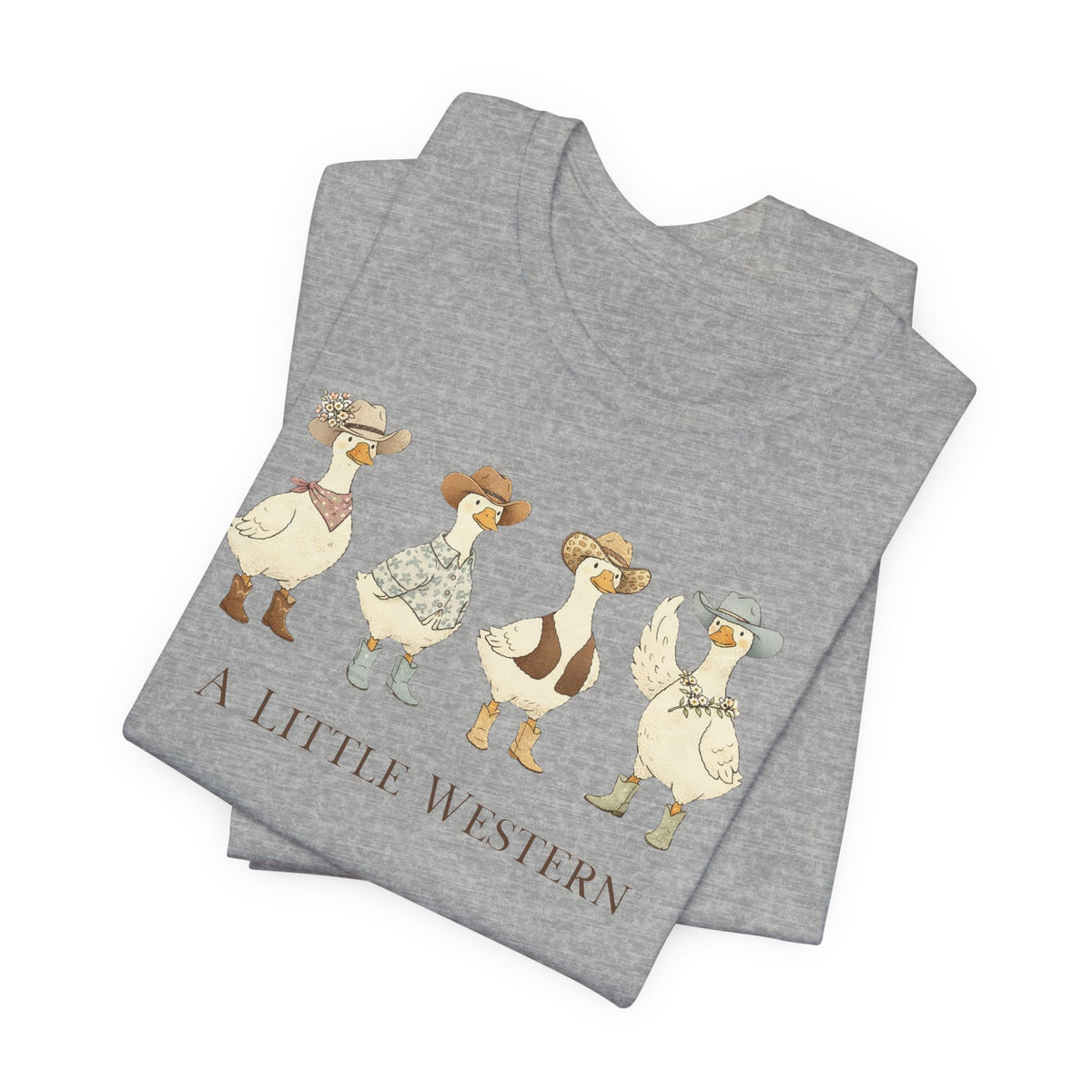 Country Ducks Graphic T-Shirt - 'A Little Western'