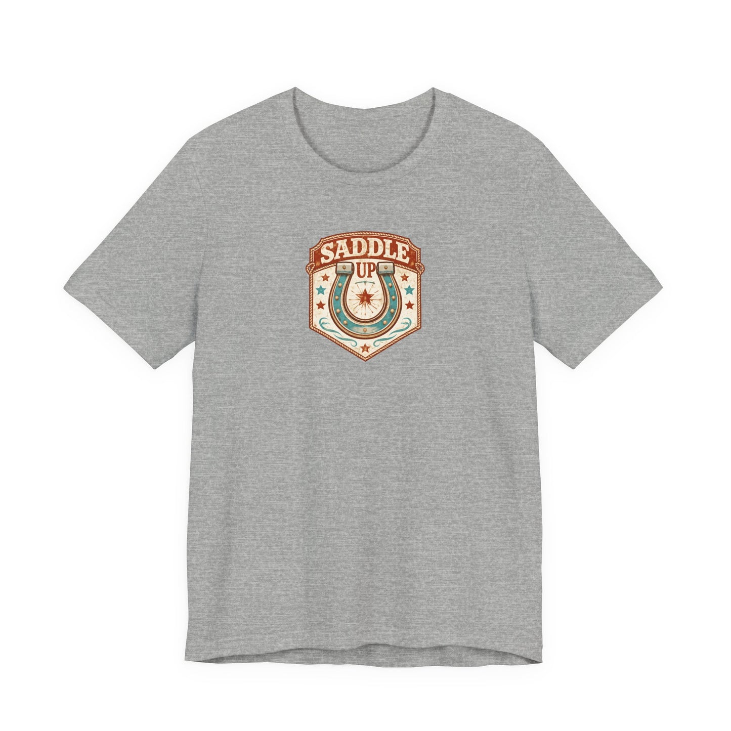 Saddle Up Vintage Western T-Shirt — Horseshoe Rodeo Tee