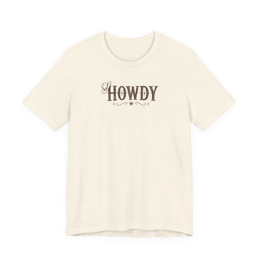 Howdy Western Graphic T‑Shirt— Vintage Cowboy Greeting T‑Shirt