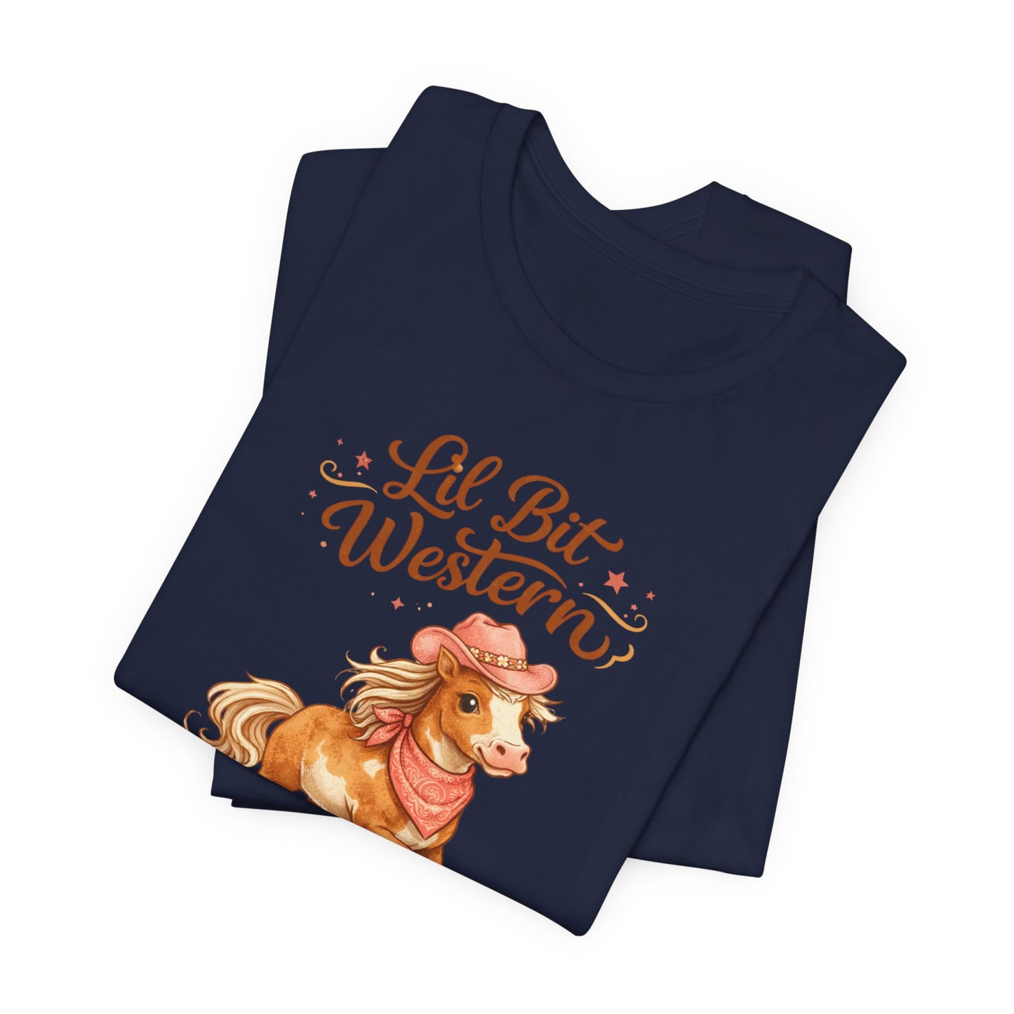 Pony Cowgirl Graphic T-Shirt— "Lil' Bit Western"