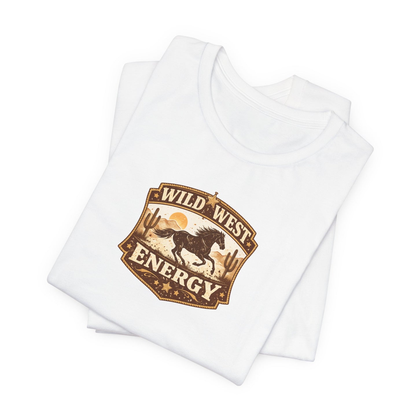 Wild West Energy T-Shirt — Retro Desert Rodeo Graphic Tee