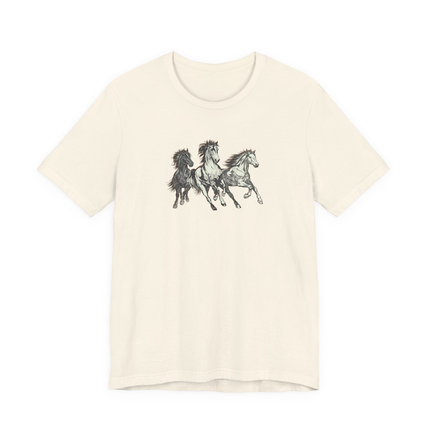 Running Horses T‑Shirt — Vintage Trio Horse Graphic Tee