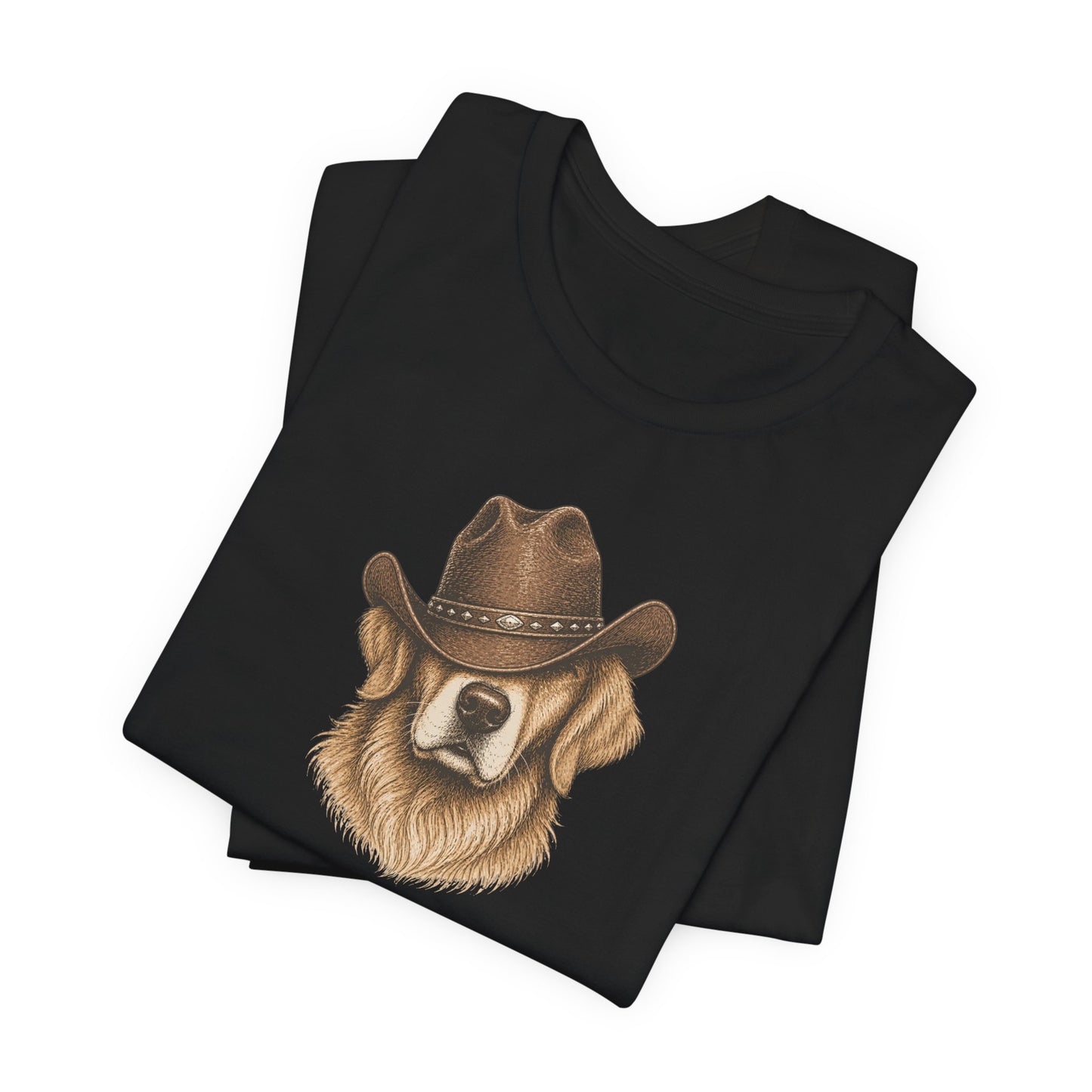Cowboy Golden Retriever T‑Shirt — Dog Lover Western Tee