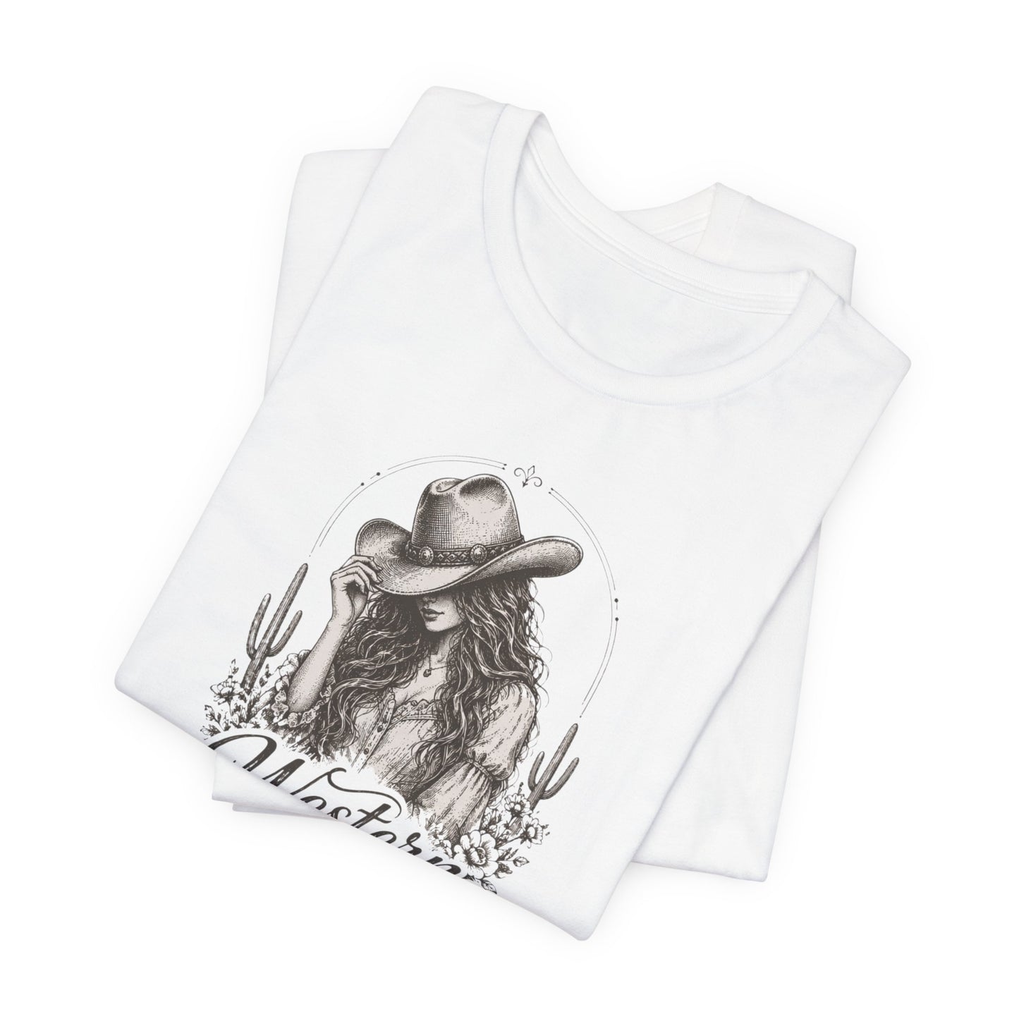 Western Belle T‑Shirt — Vintage Cowgirl Graphic Tee