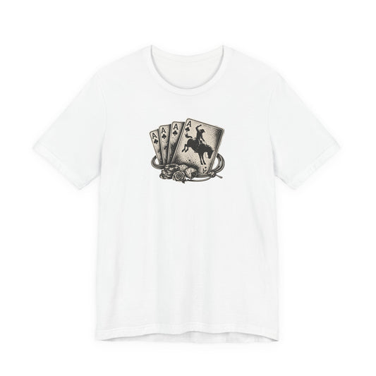 Western Rodeo Playing Cards T-Shirt– Vintage Cowboy Ace