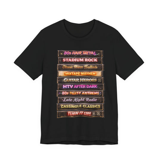 80s Music Cassette Collection Vintage Retro Tee