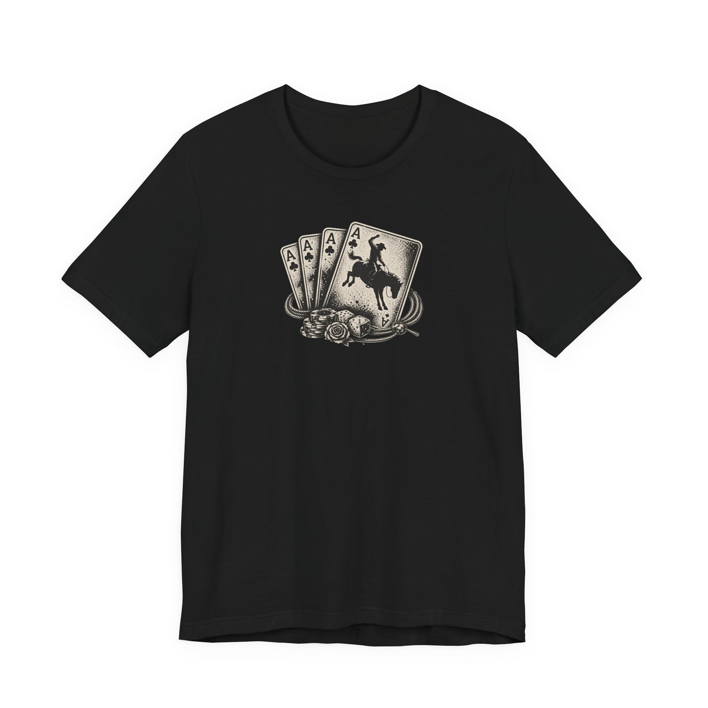 Western Rodeo Playing Cards T-Shirt– Vintage Cowboy Ace