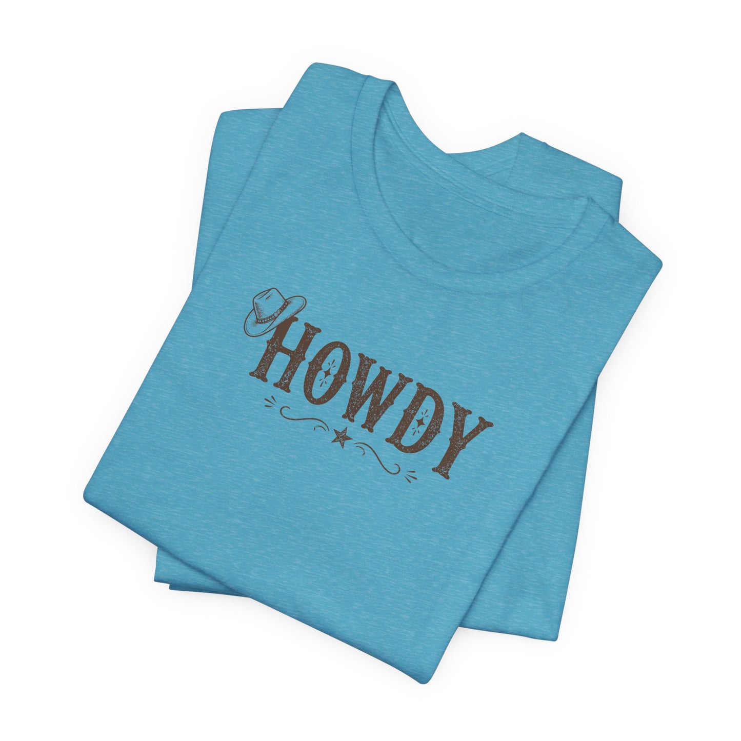 Howdy Western Graphic T‑Shirt— Vintage Cowboy Greeting T‑Shirt