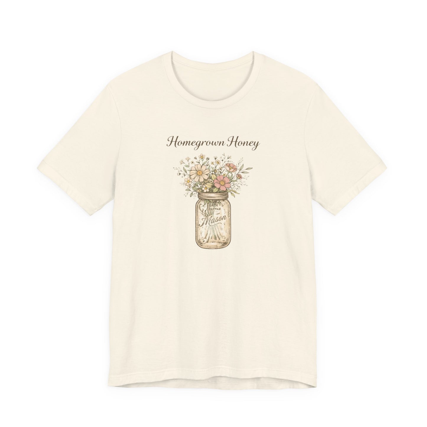 Homegrown Honey Mason Jar Floral T-Shirt