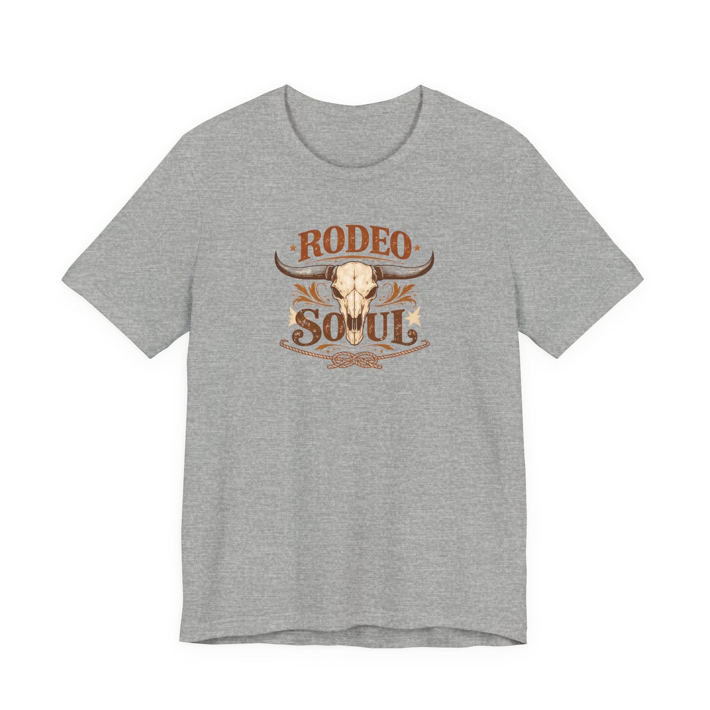 Rodeo Soul T-Shirt — Western Longhorn Skull Graphic Tee