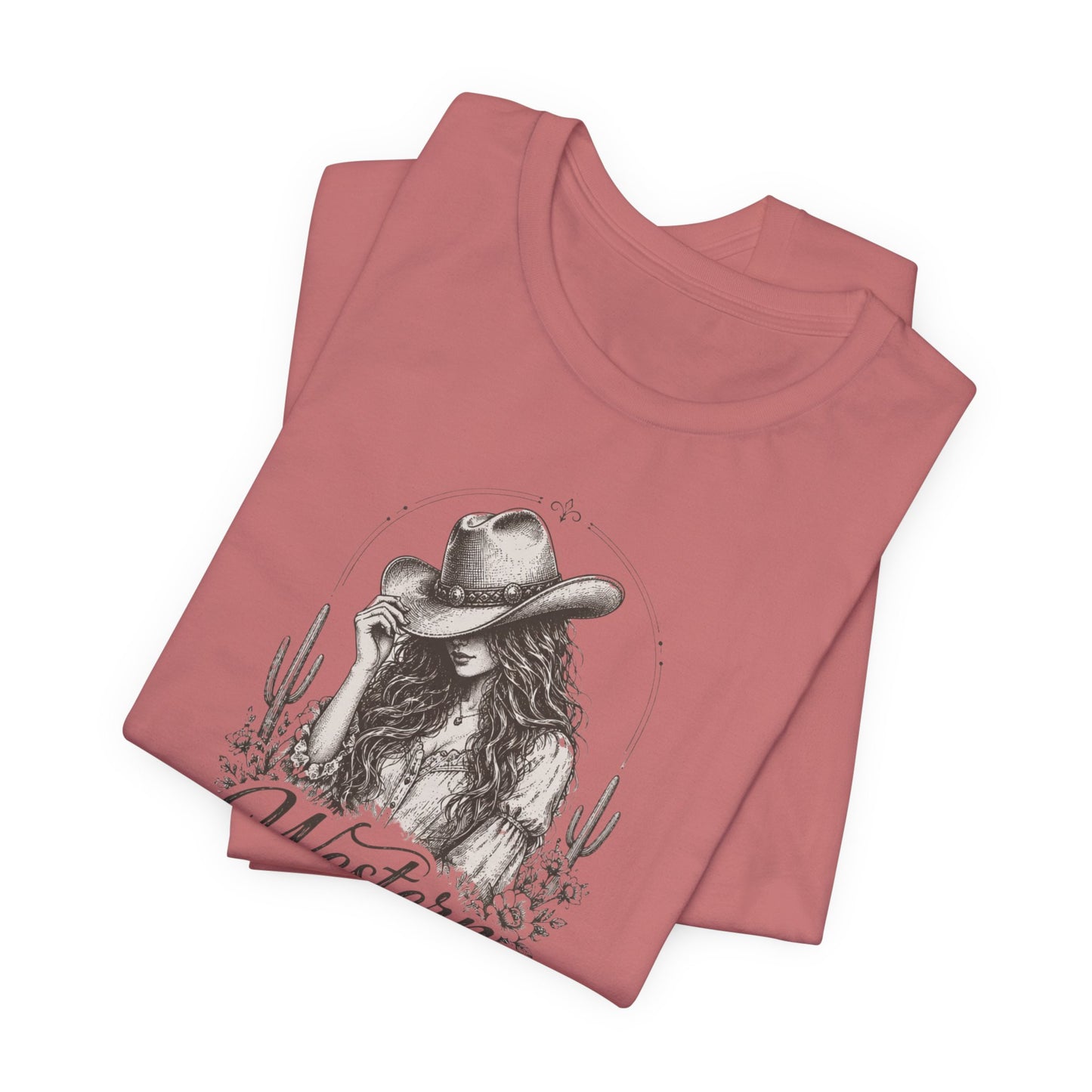 Western Belle T‑Shirt — Vintage Cowgirl Graphic Tee