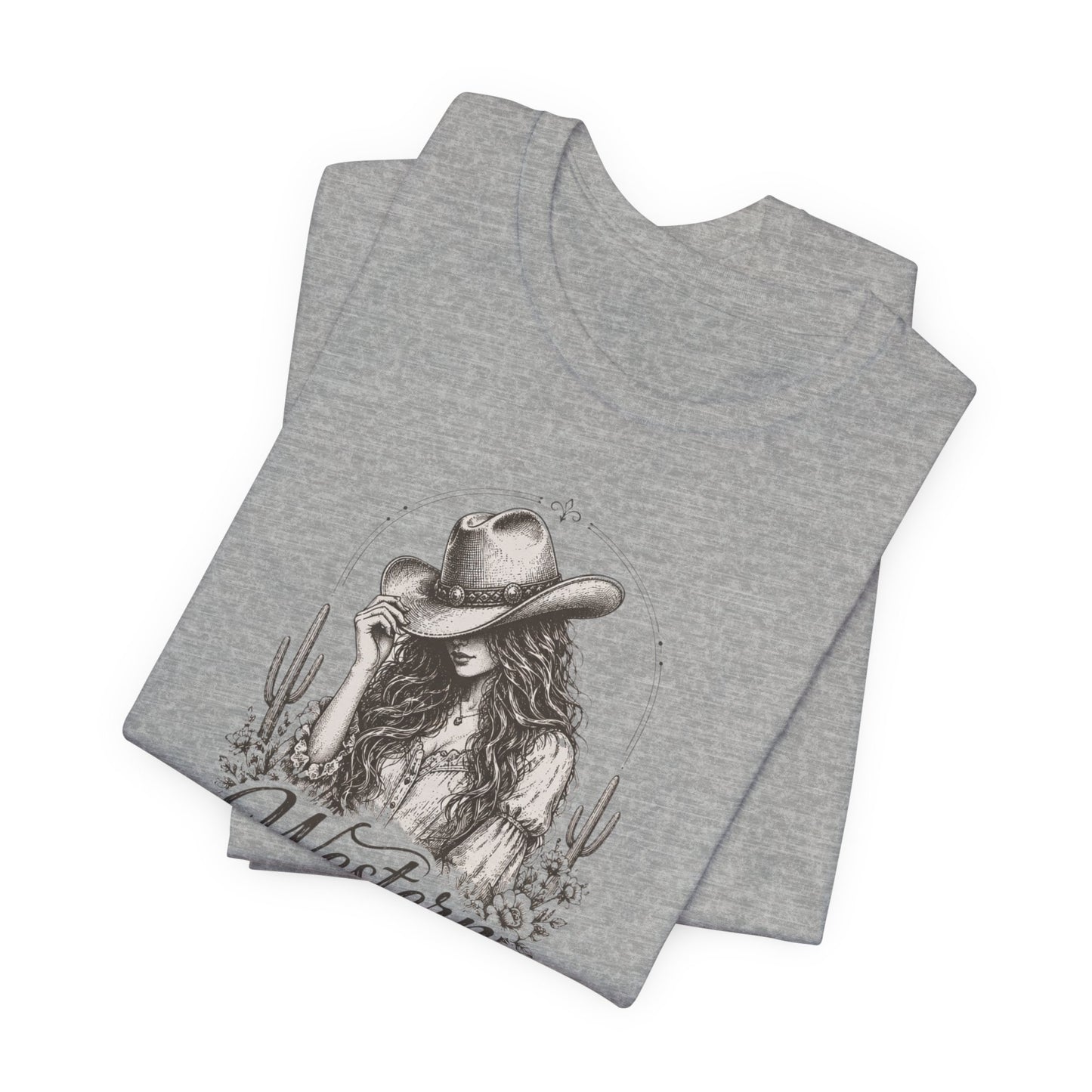 Western Belle T‑Shirt — Vintage Cowgirl Graphic Tee