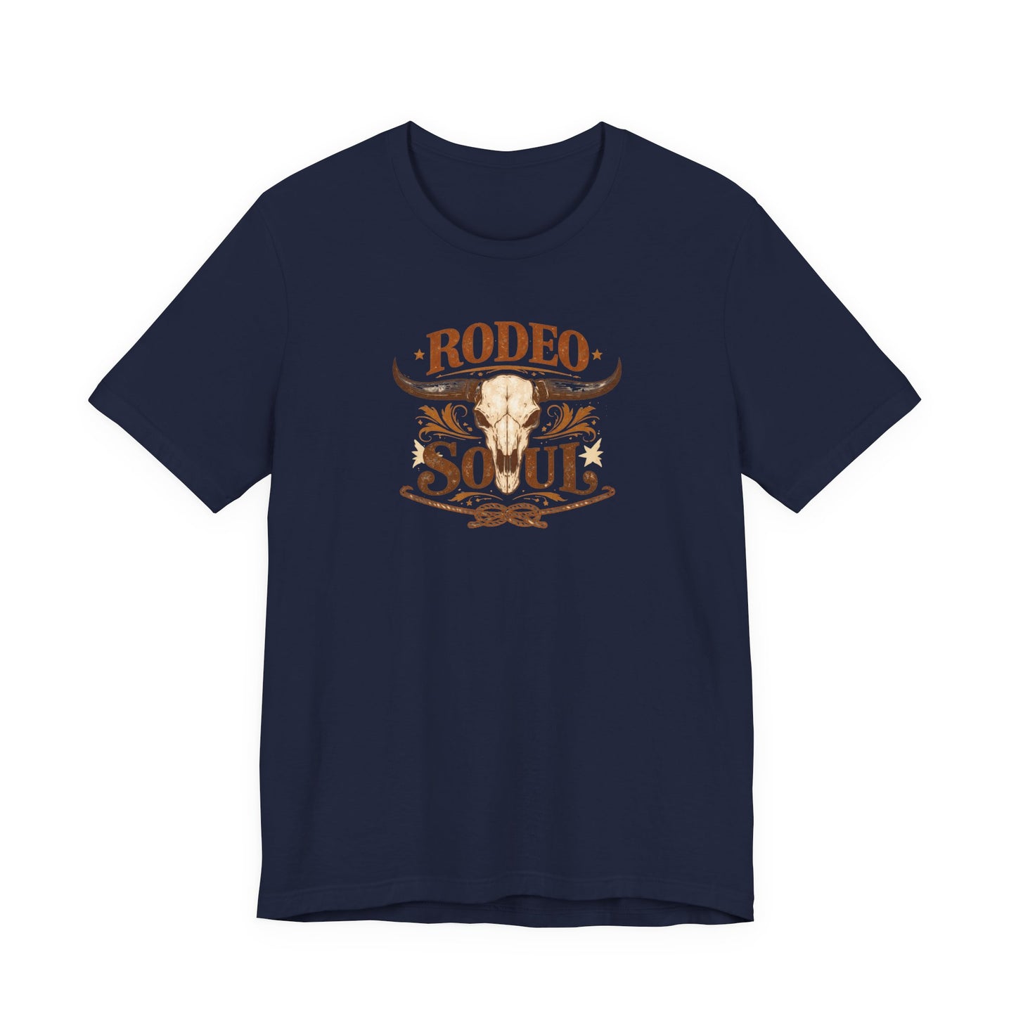 Rodeo Soul T-Shirt — Western Longhorn Skull Graphic Tee