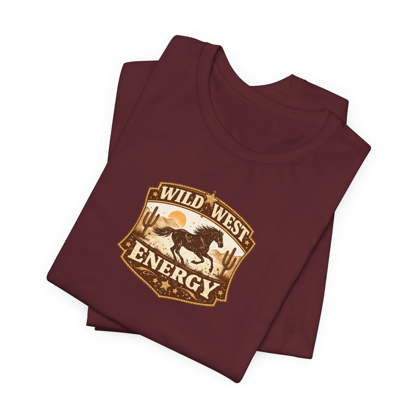 Wild West Energy T-Shirt — Retro Desert Rodeo Graphic Tee