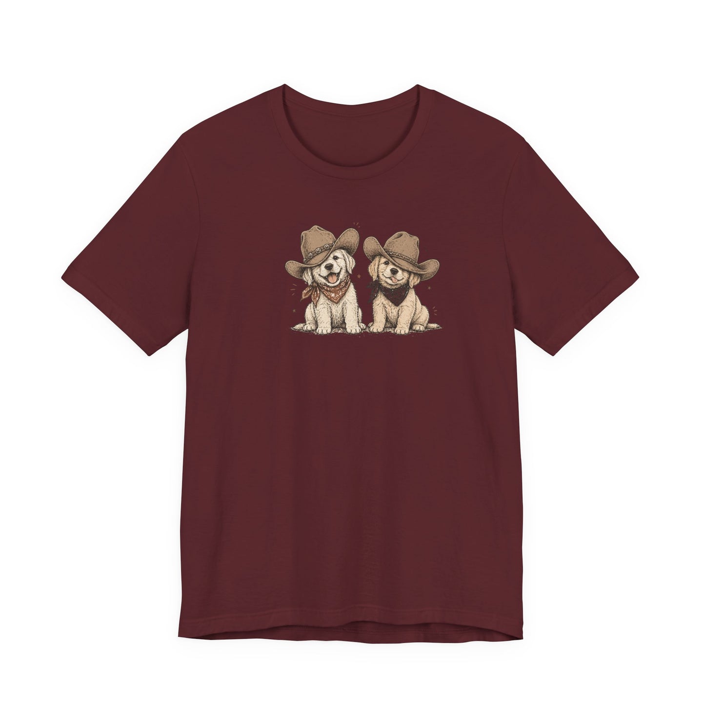 Cute Cowboy Puppies T-Shirt – Western Puppy Graphic Tee