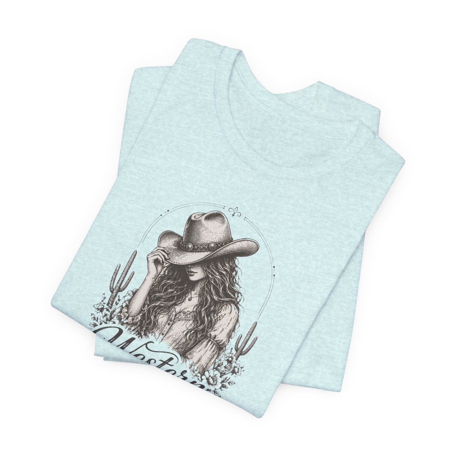 Western Belle T‑Shirt — Vintage Cowgirl Graphic Tee