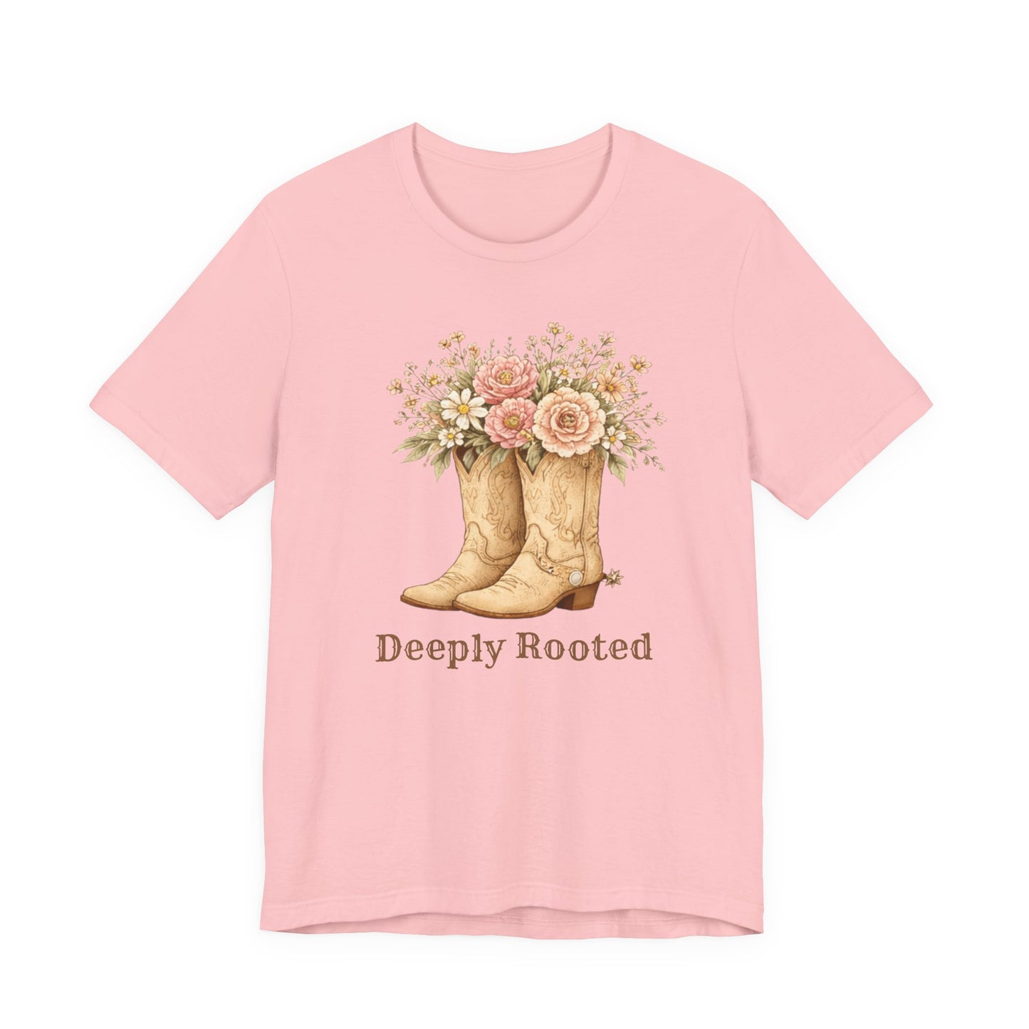 Deeply Rooted Floral Cowboy Boots T-Shirt