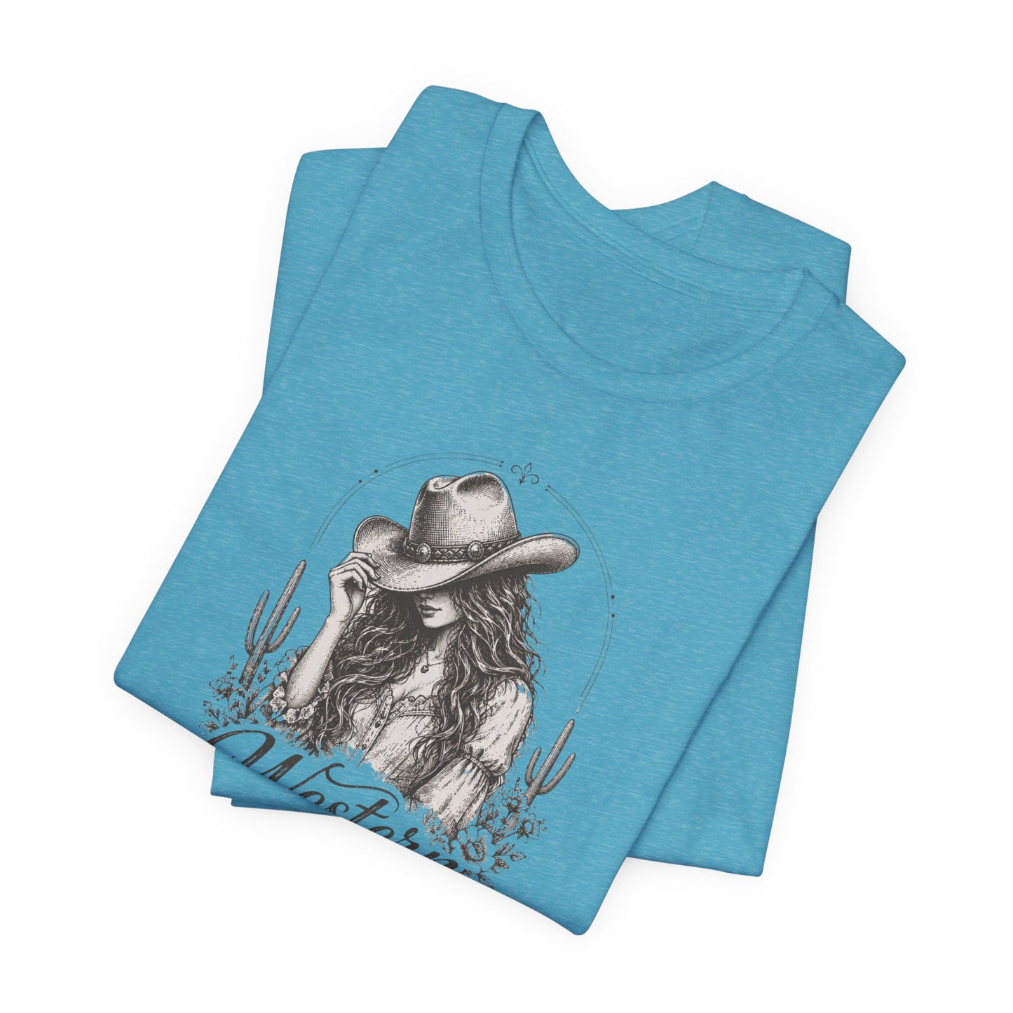 Western Belle T‑Shirt — Vintage Cowgirl Graphic Tee