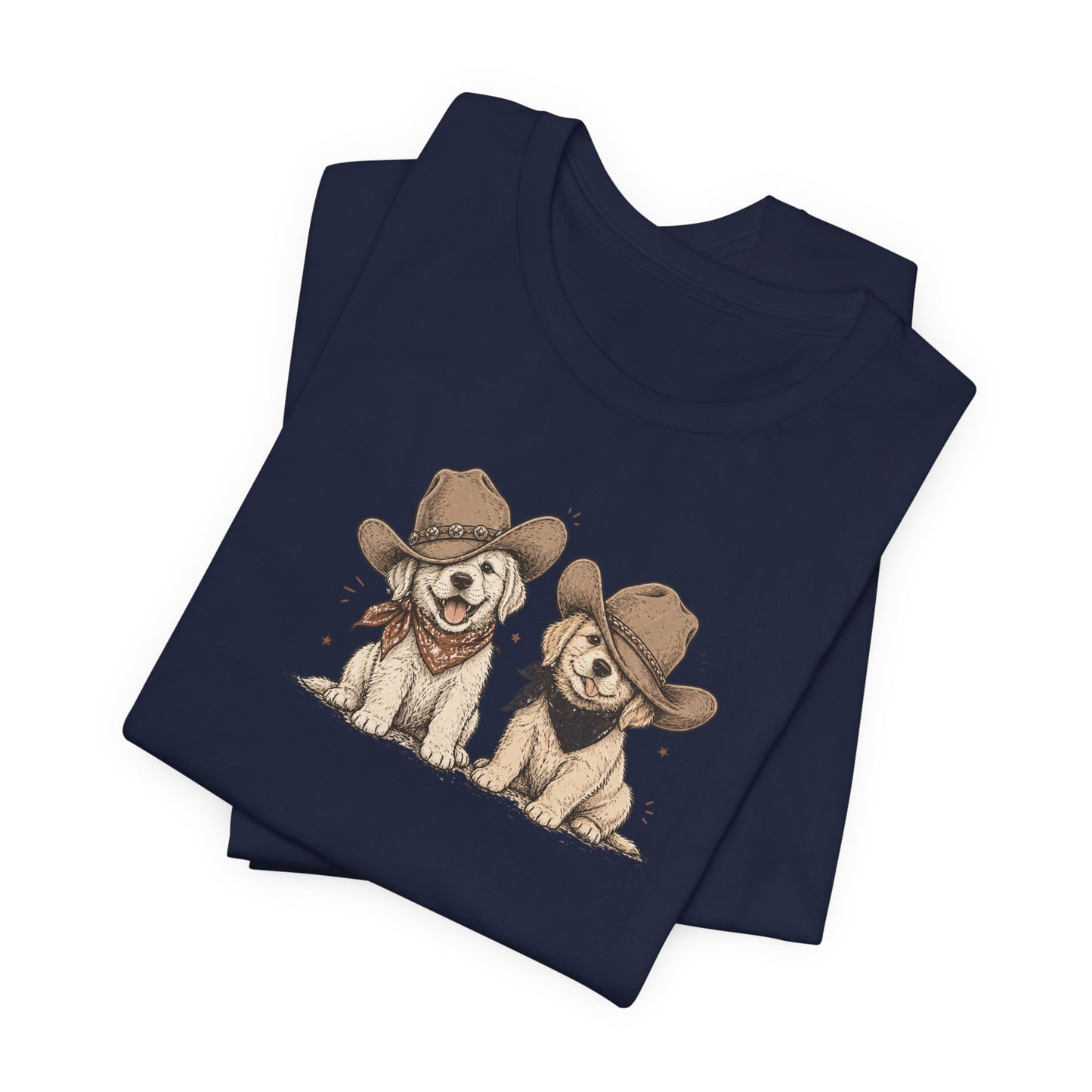 Cute Cowboy Puppies T-Shirt – Western Puppy Graphic Tee