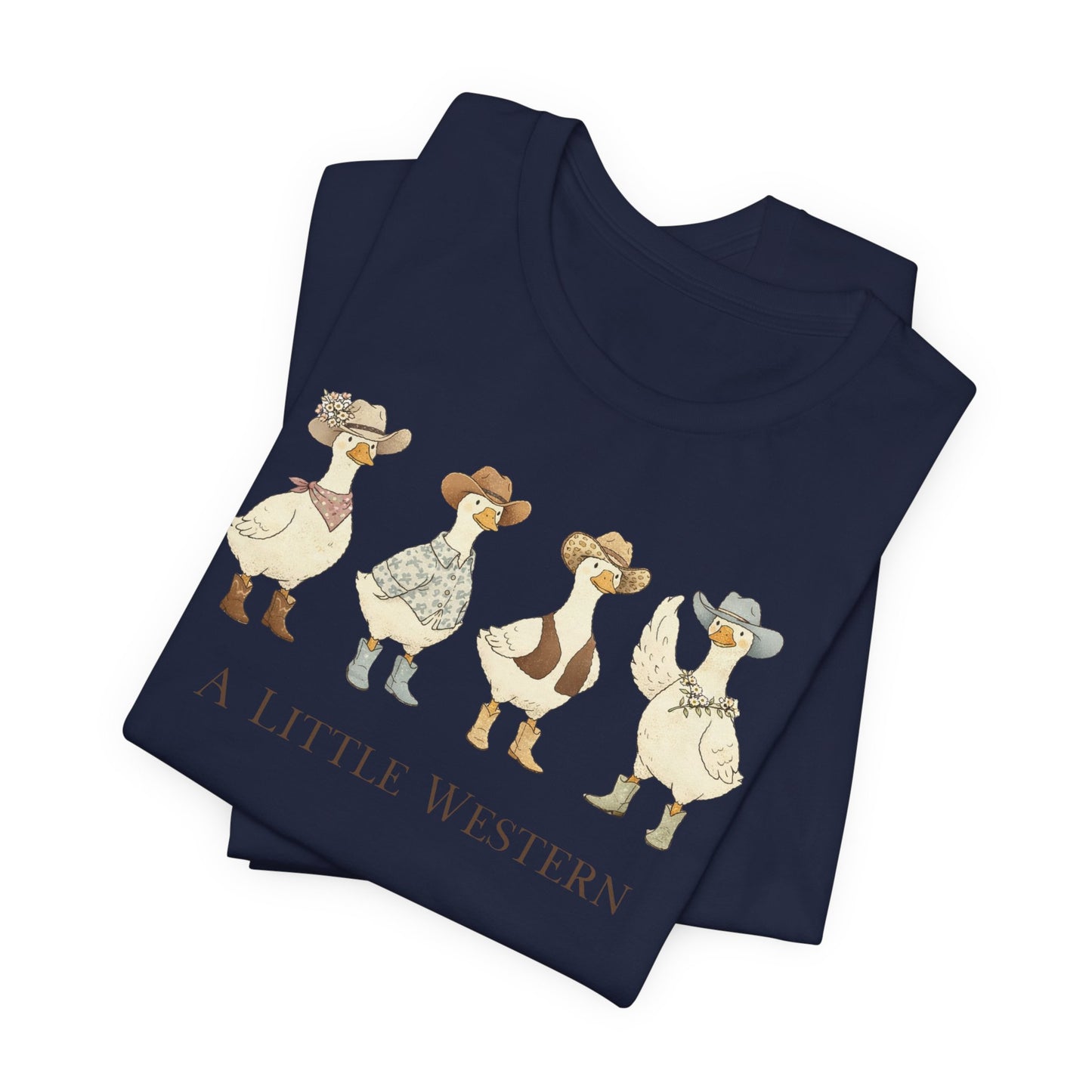 Country Ducks Graphic T-Shirt - 'A Little Western'