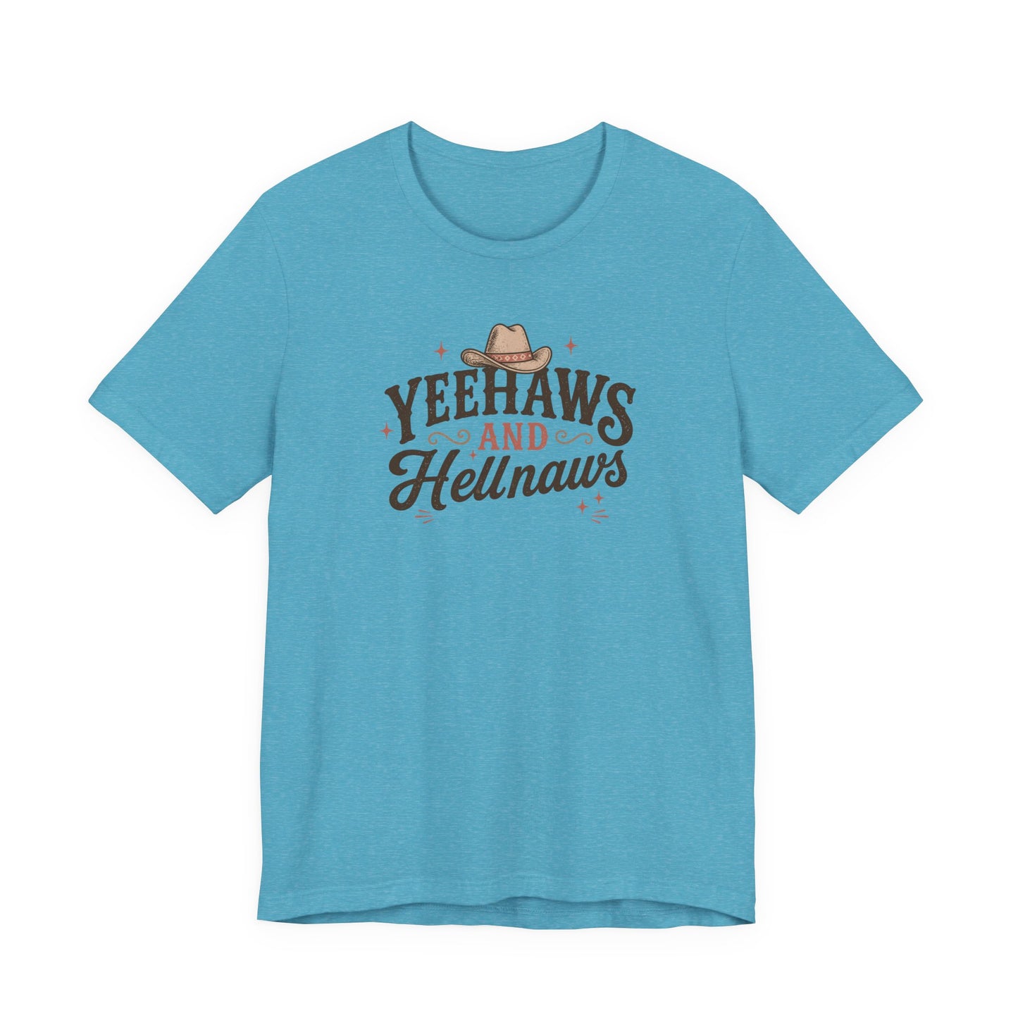 Yeehaws and Hellnaws Graphic T-Shirt — Western Cowboy Hat Shirt