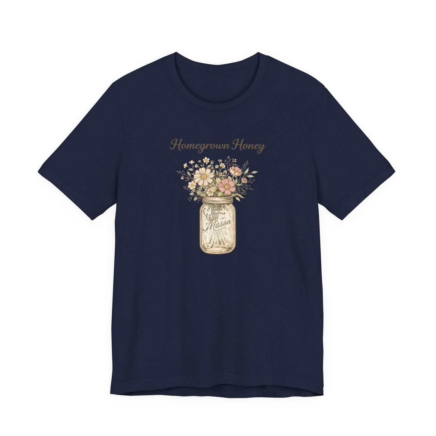 Homegrown Honey Mason Jar Floral T-Shirt