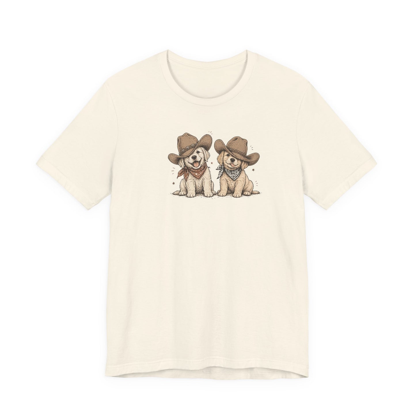 Cute Cowboy Puppies T-Shirt – Western Puppy Graphic Tee