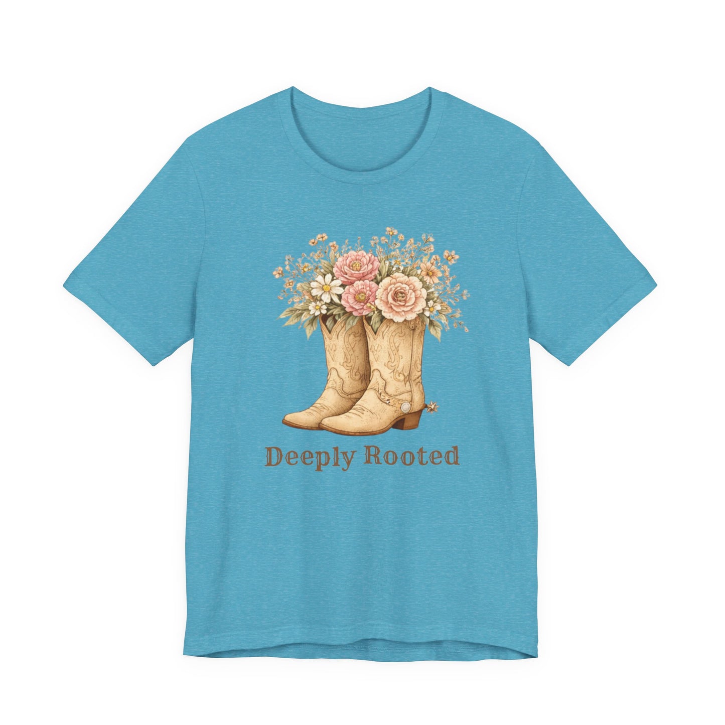 Deeply Rooted Floral Cowboy Boots T-Shirt