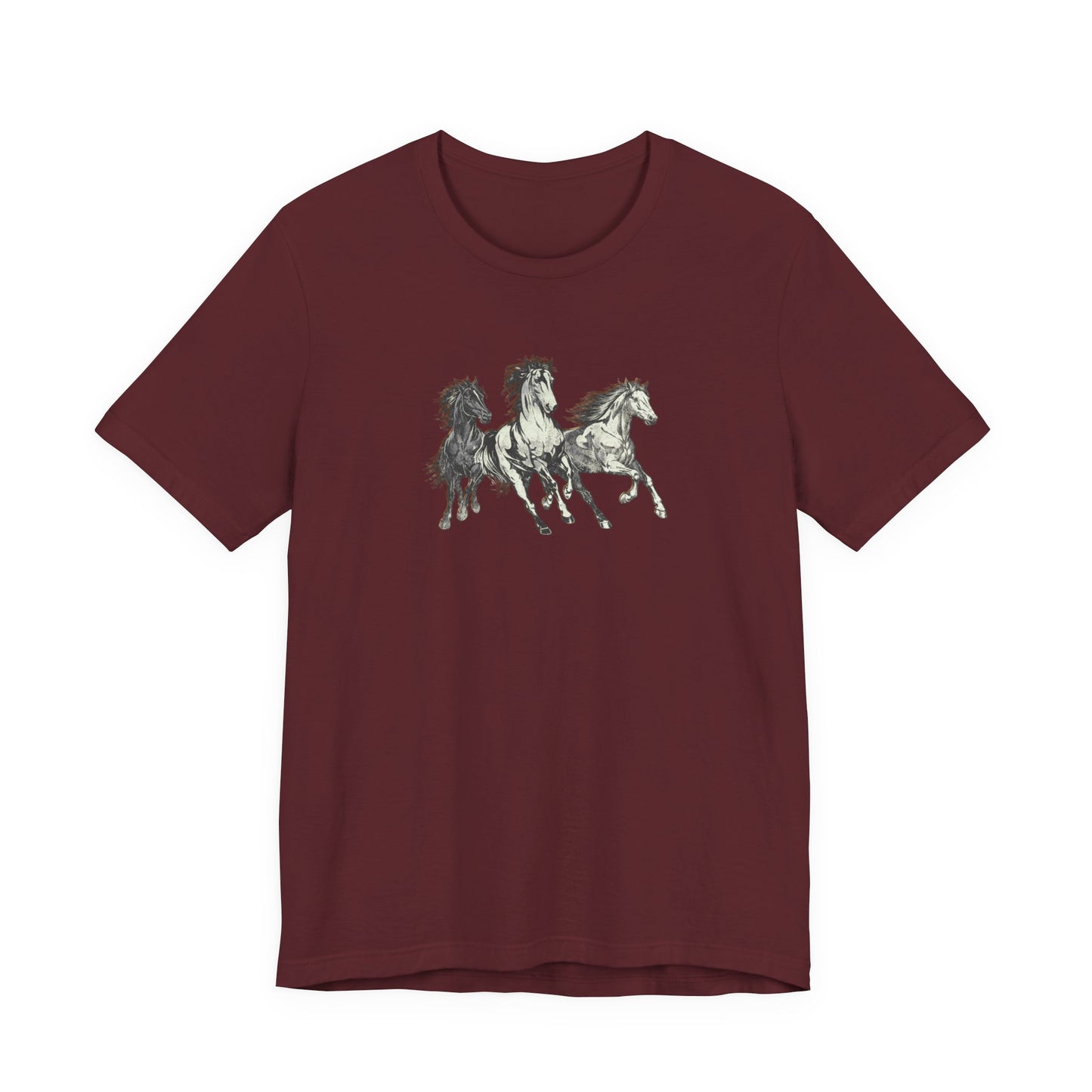 Running Horses T‑Shirt — Vintage Trio Horse Graphic Tee