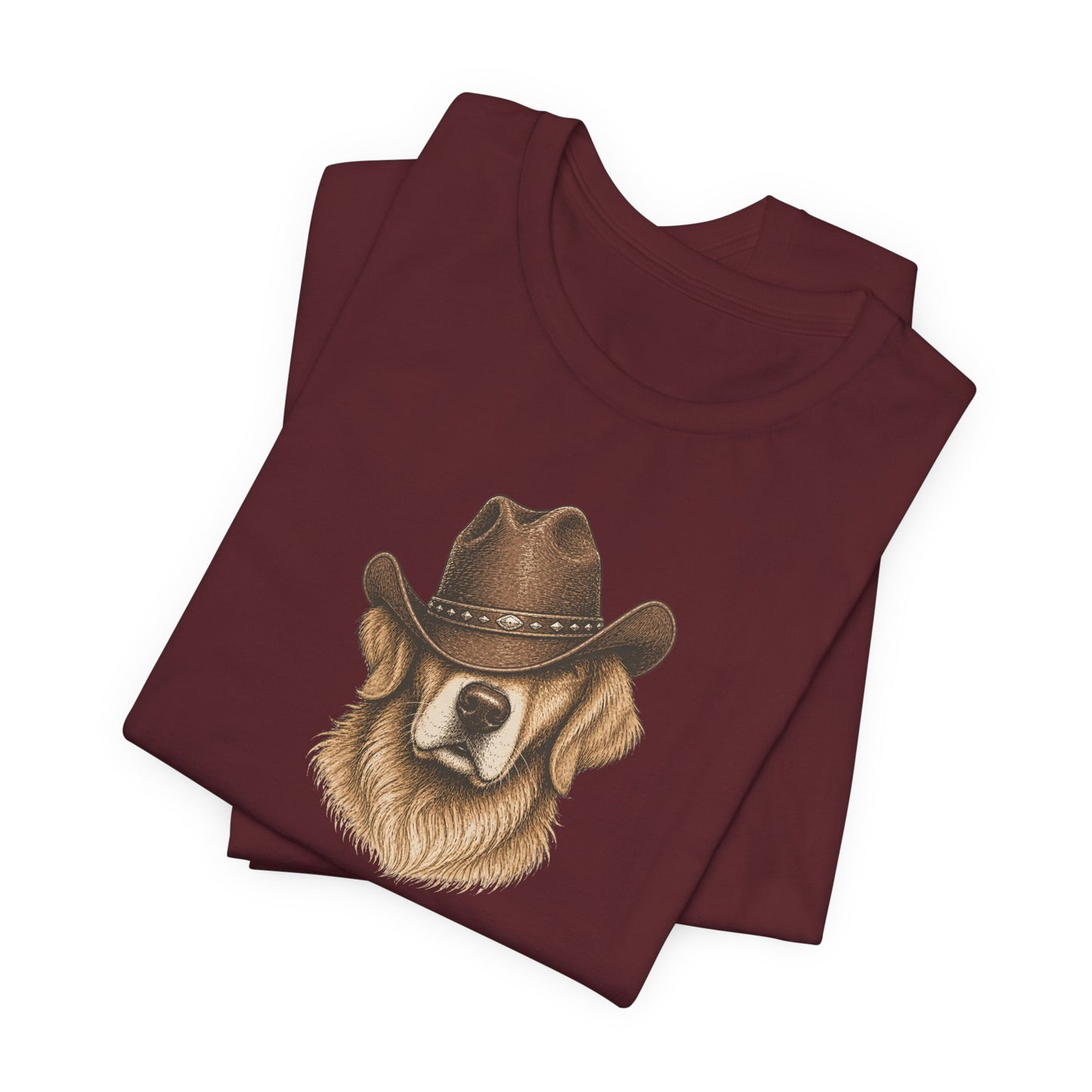Cowboy Golden Retriever T‑Shirt — Dog Lover Western Tee